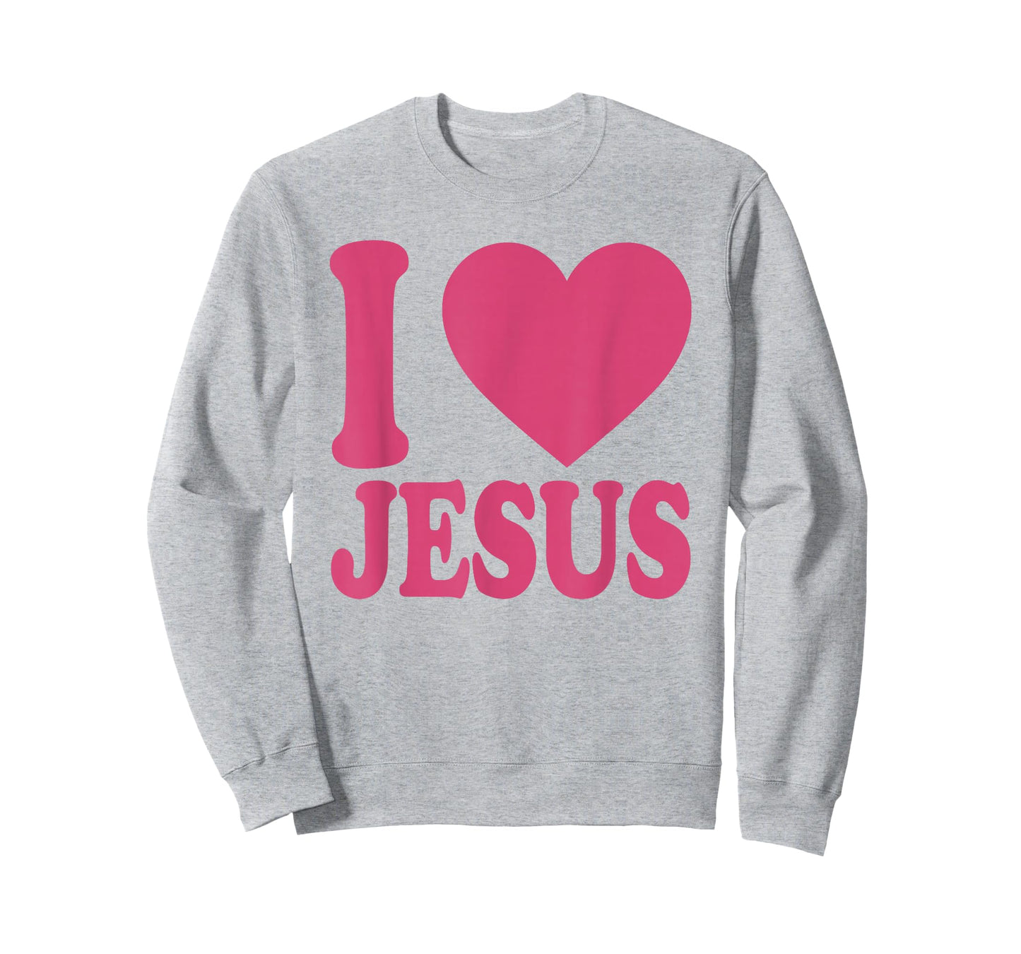 I Love Jesus | Cute Heart Christian Christ Followers Pink T-Shirt