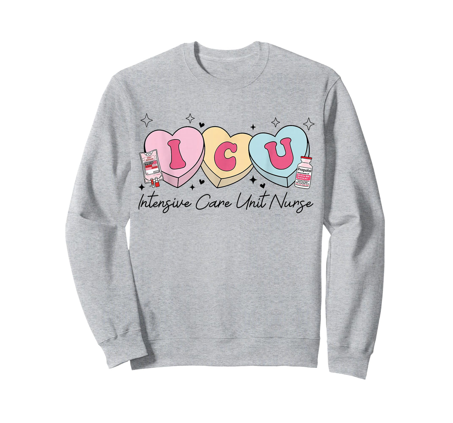 Shirt Intensive Care Unit Nurse Heart T-Shirt