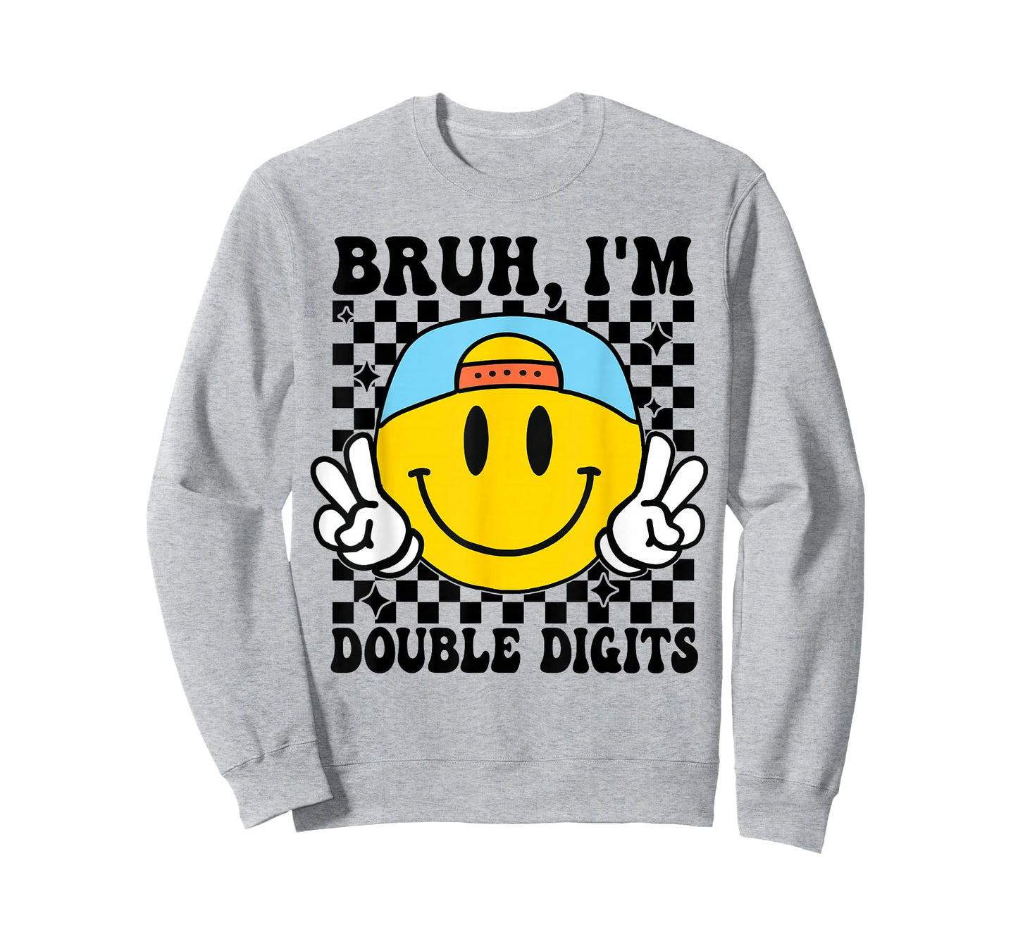 Bruh I'm Double Digits 10 Year Old boy Birthday 10 Birthday T-Shirt