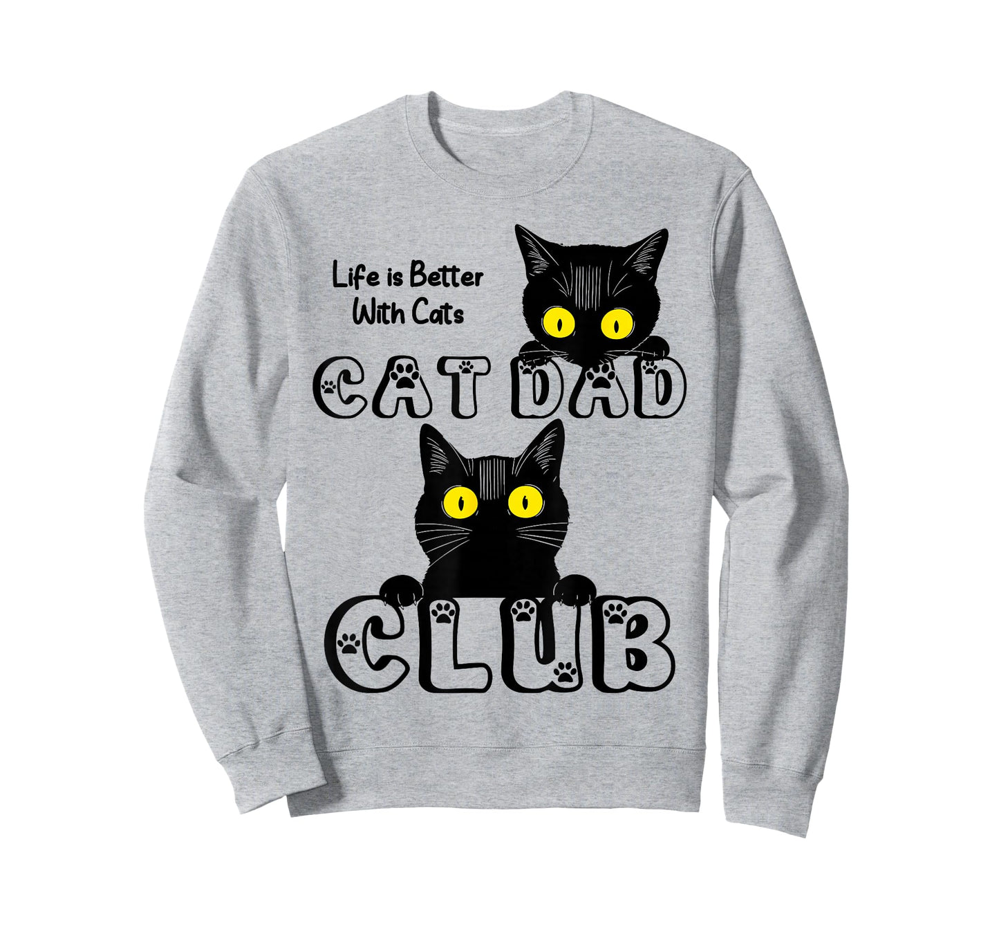 Funny Cat Dad Club Husband Birthday Fathers Day T-Shirt