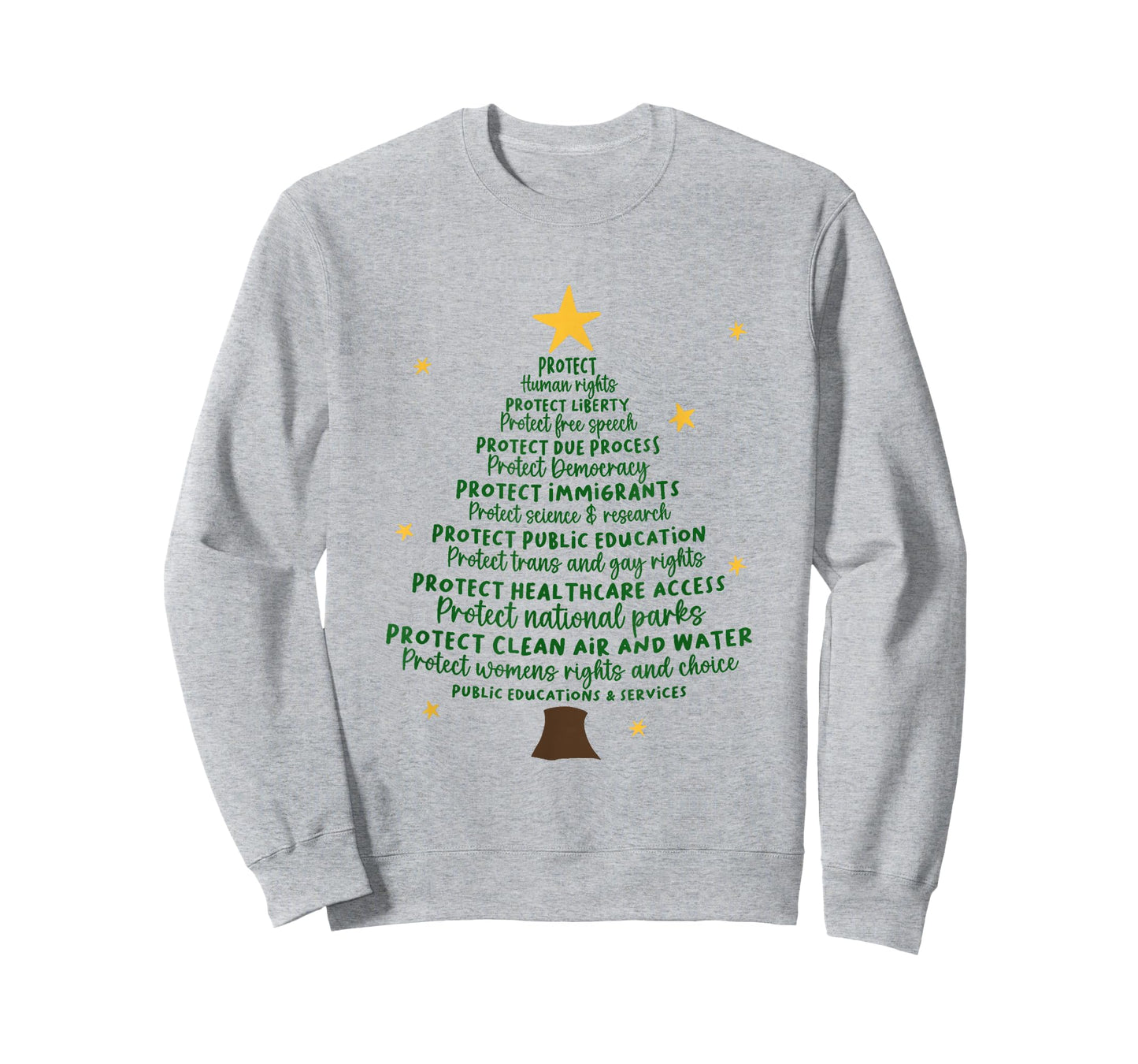 Protect Democracy Christmas Tree Anti Trump T-Shirt