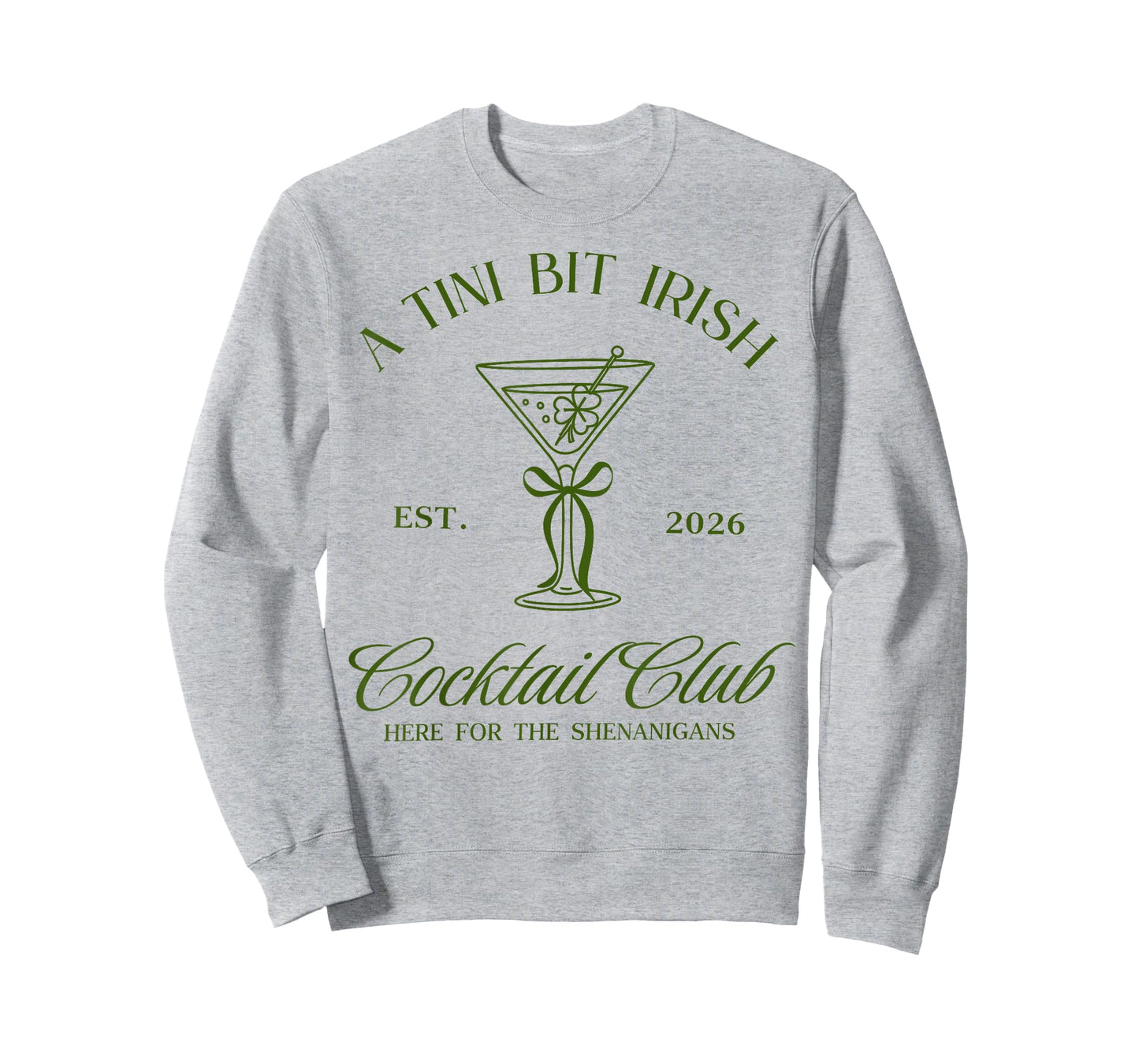 A Tini Bit Irish Cocktail Club St Patricks Day Drinking 2026 T-Shirt
