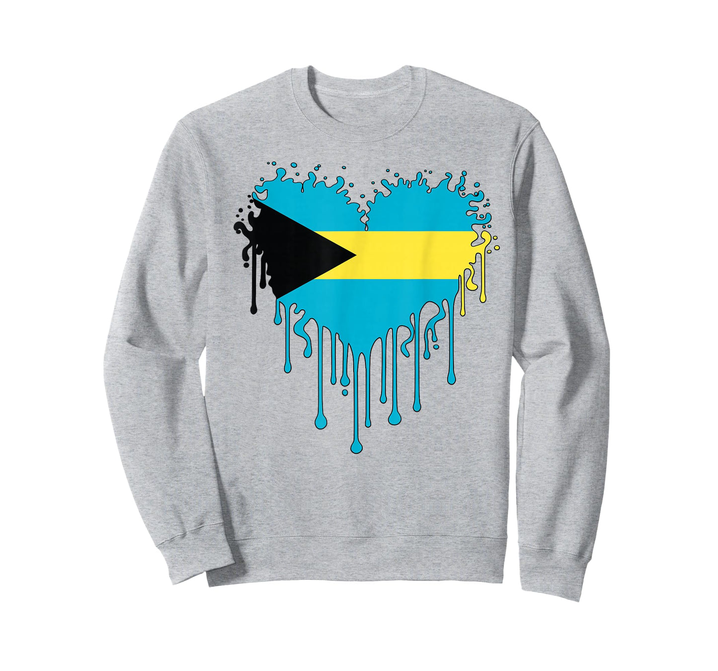 Proud Bahamas Heart Nassau Bahamian Flag Family Vacation T-Shirt