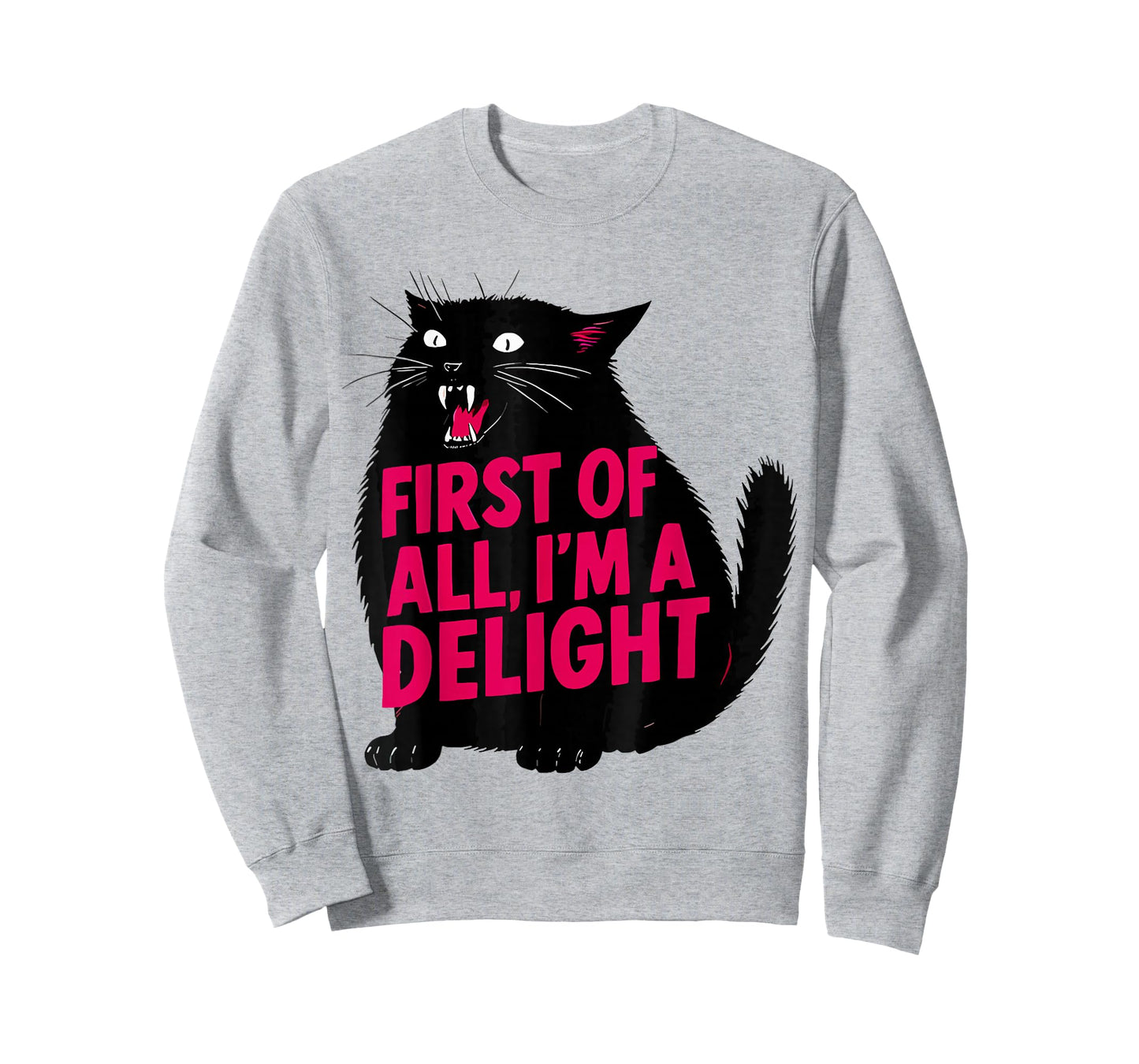 First of All I'm A Delight Roaring Cat Funny Meme Cat T-Shirt