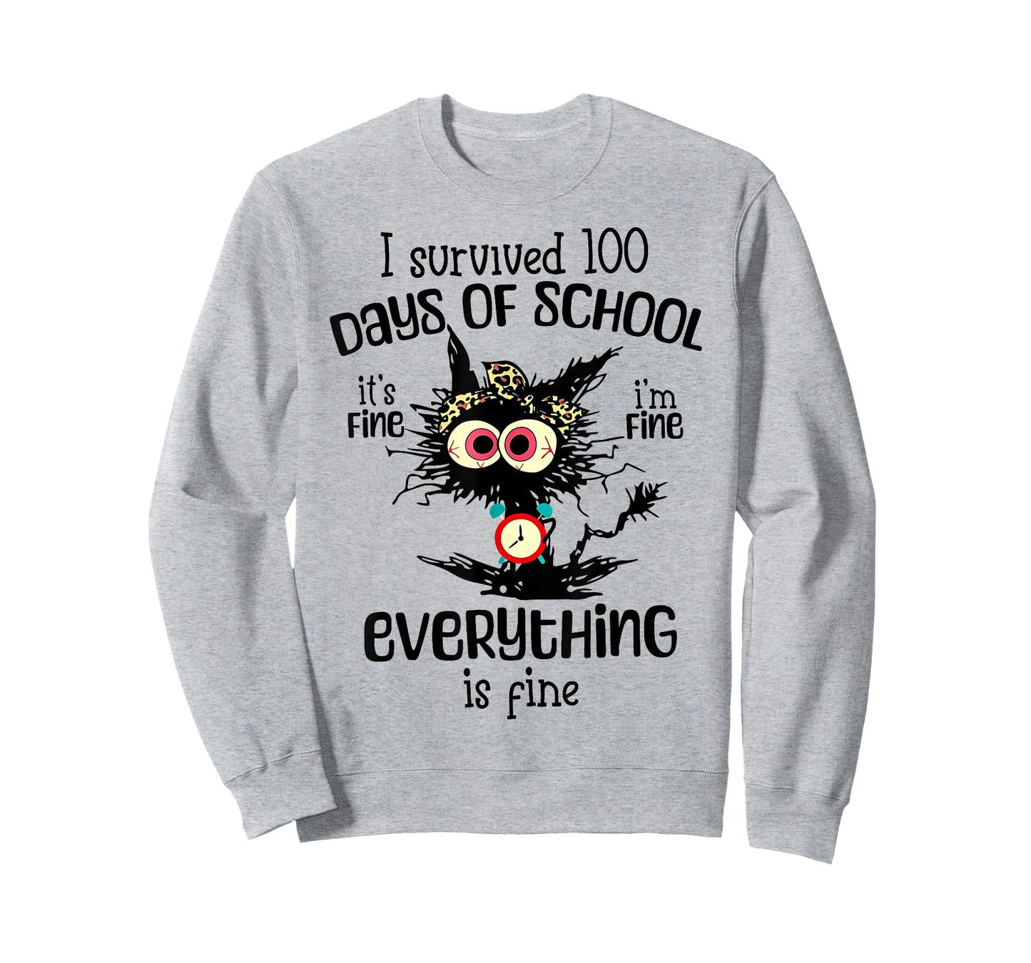 I Survived 100 Days of School Funny Teacher Boys Girls Kids T-Shirt