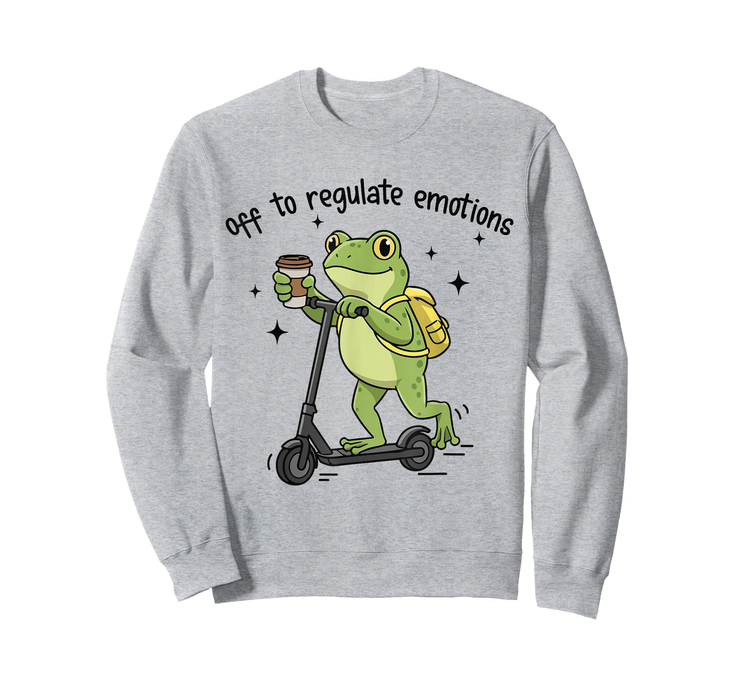 Off to Regulate Emotions Funny Frog On Scooter T-Shirt