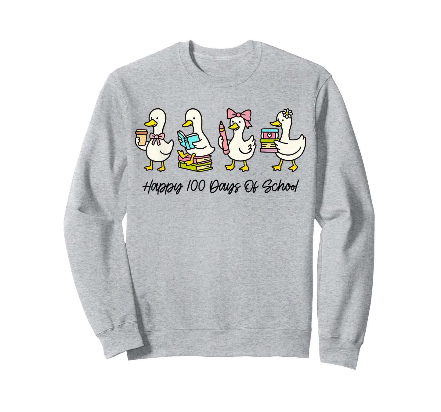 Happy 100 Days of School Goose Teacher Kid 100th Day Smarter T-Shirt