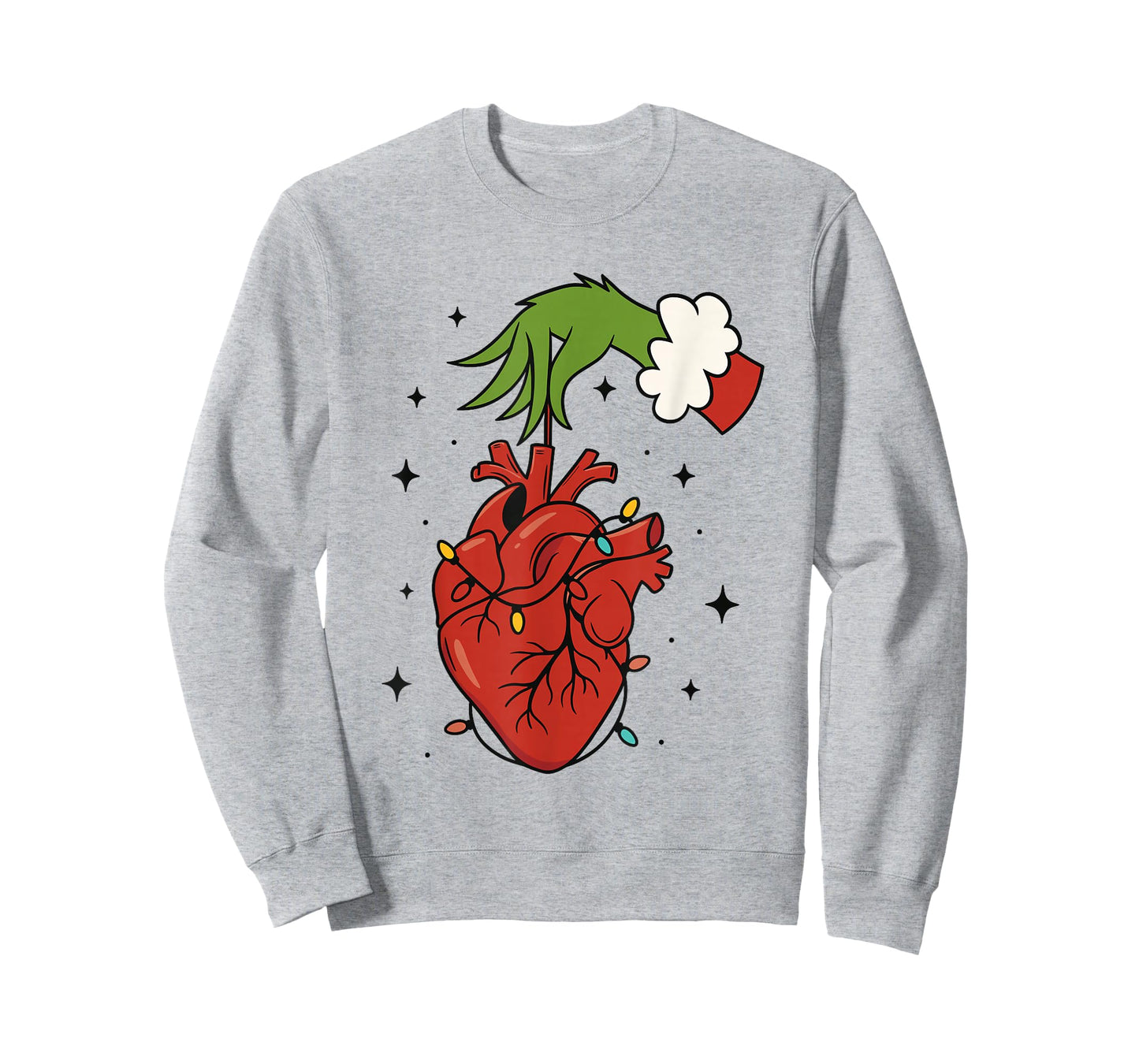 Cardiology Nurse Christmas, Cardiac Nurse Christmas Crew T-Shirt