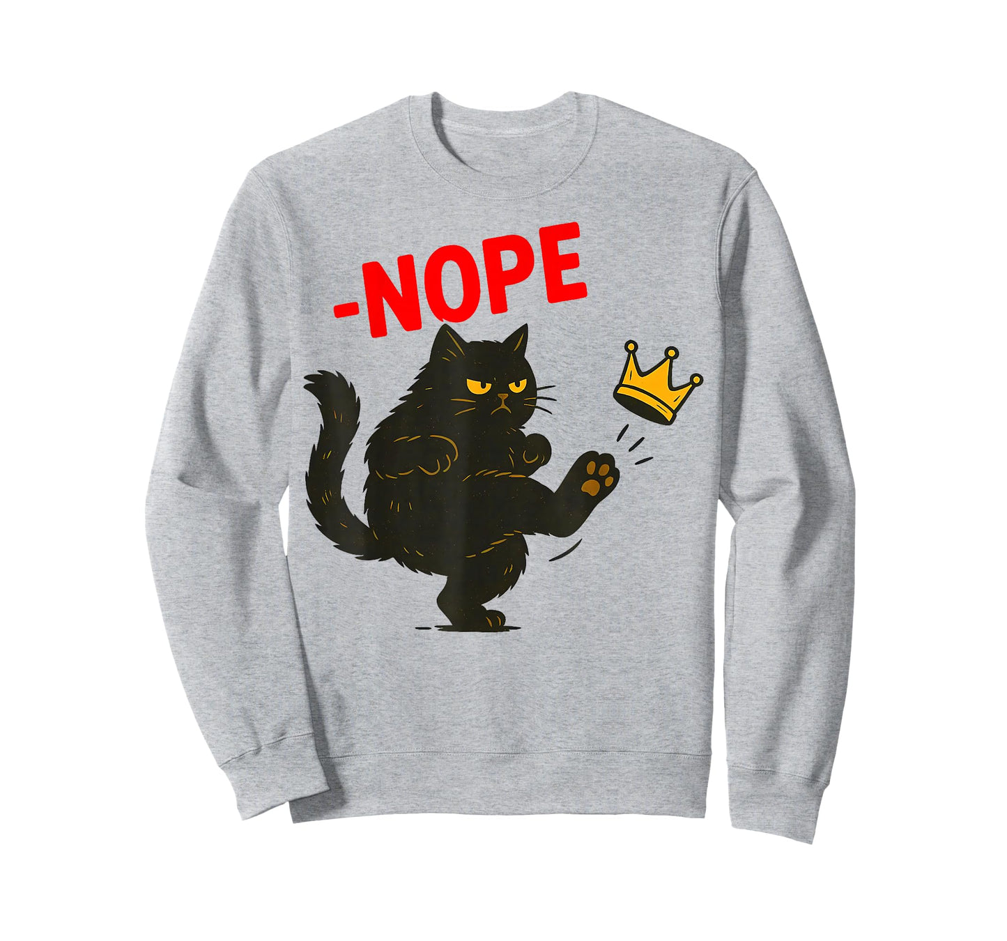 Funny No Kings in America Black Cat T-Shirt