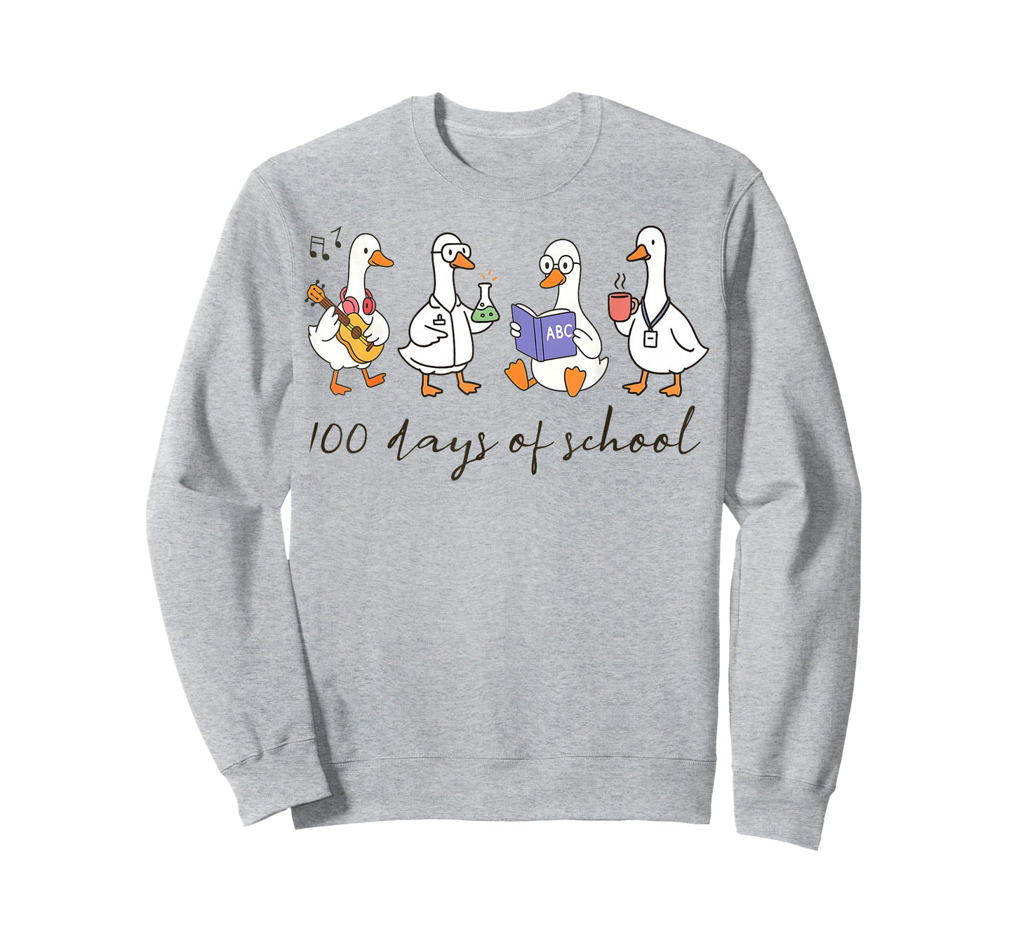 100 Days of School Goose 100th Day of School Boys Girls Kids T-Shirt