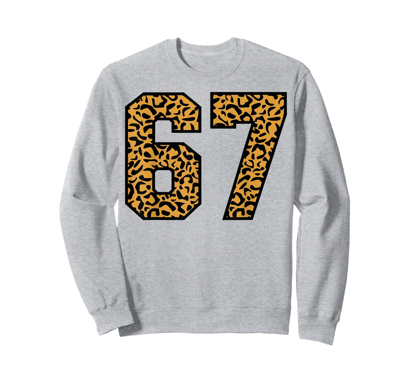 67 Number Leopard Sixty-Seven Team Sports Varsity Matching T-Shirt