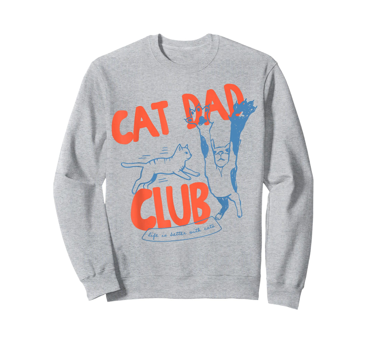Funny Cat Dad Club Life is Better with Cats Retro Cat Dad T-Shirt