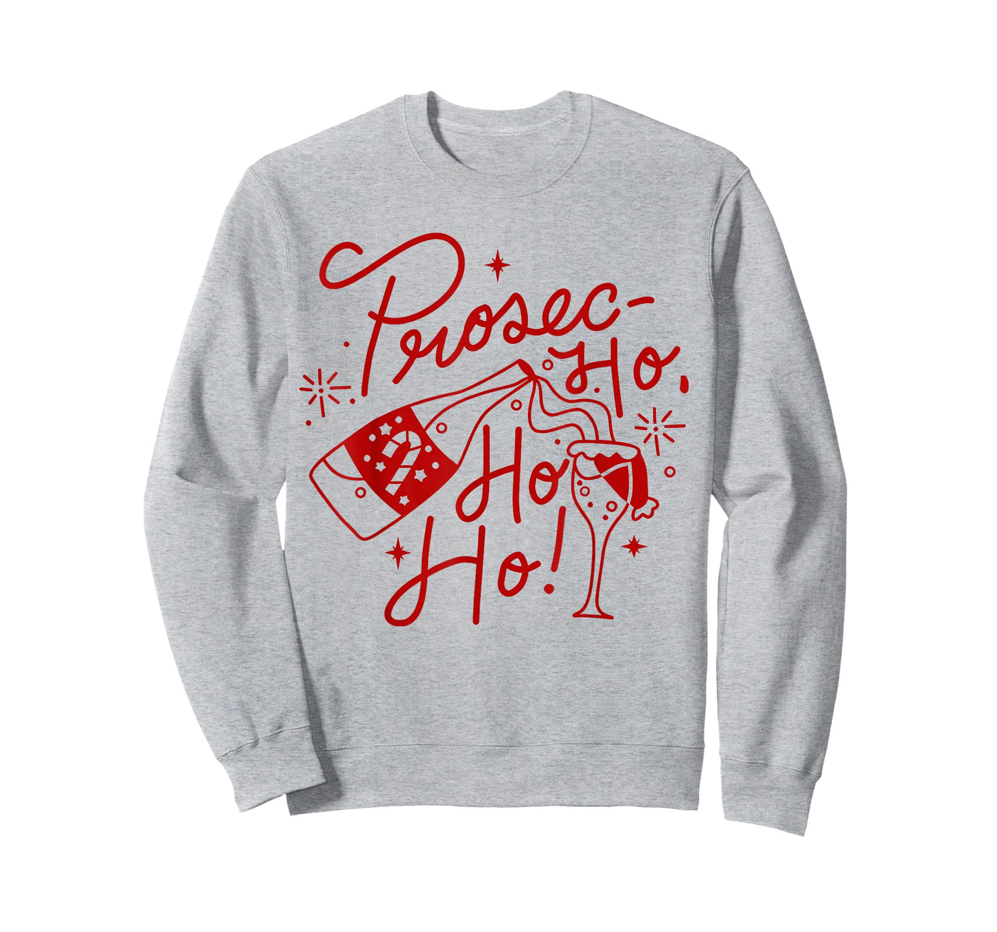 Ho Ho Ho Prosecco Christmas Tee Funny Wine Lover Holiday T-Shirt