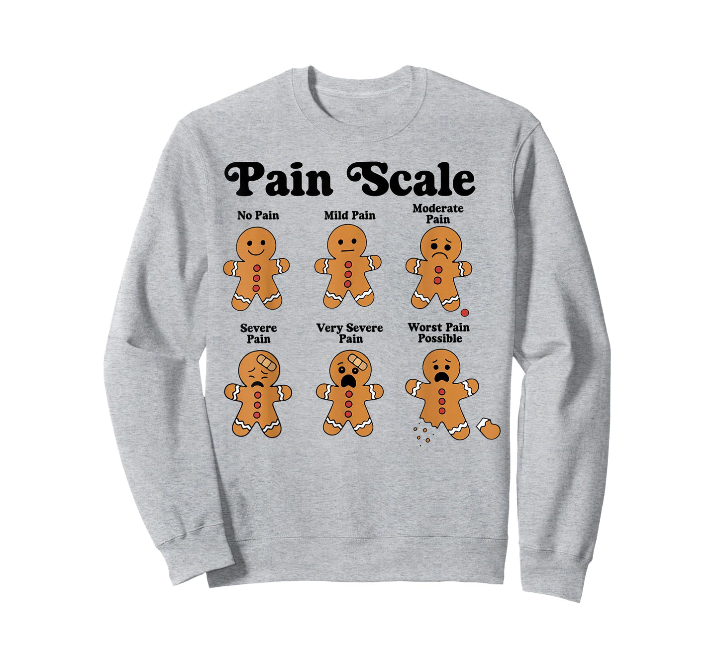 Pain Scale Funny Gingerbread Man Christmas Nurse Holiday Men T-Shirt