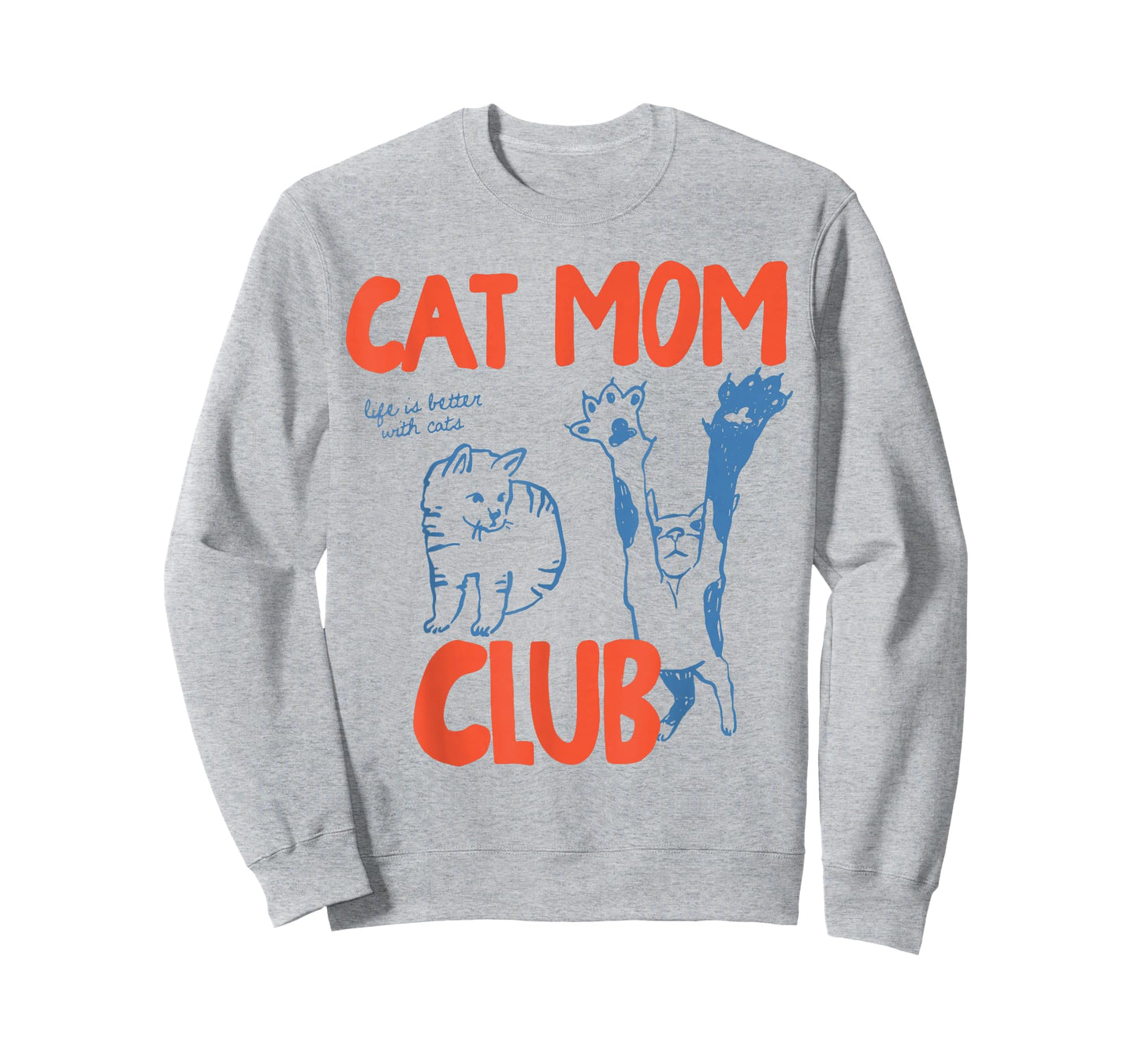 Retro Cat Mom Club Women Mothers Day Funny Cat Meme T-Shirt