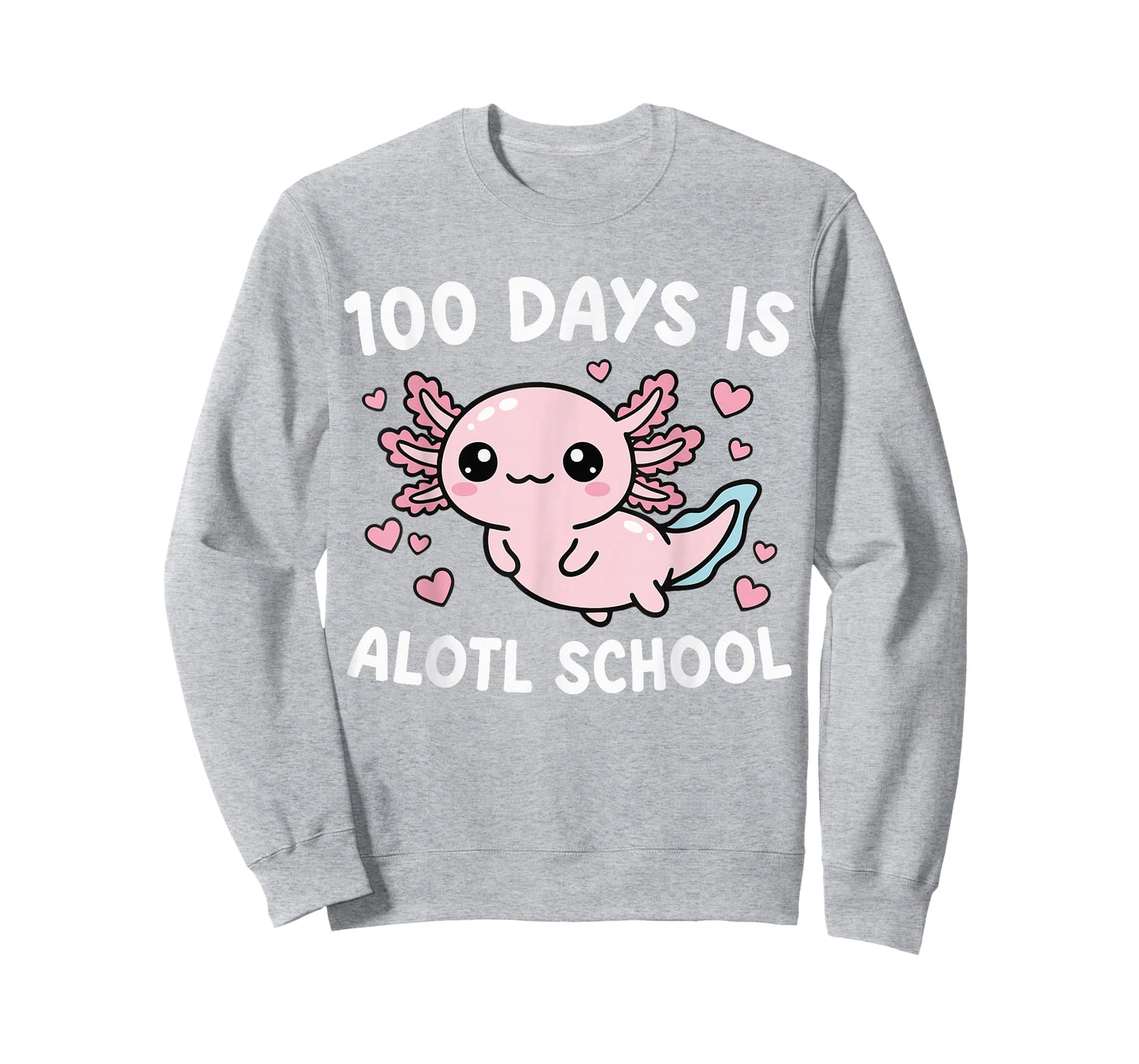 100 Days is Alotl Outfit Girls 100th Day of School Axolotl T-Shirt