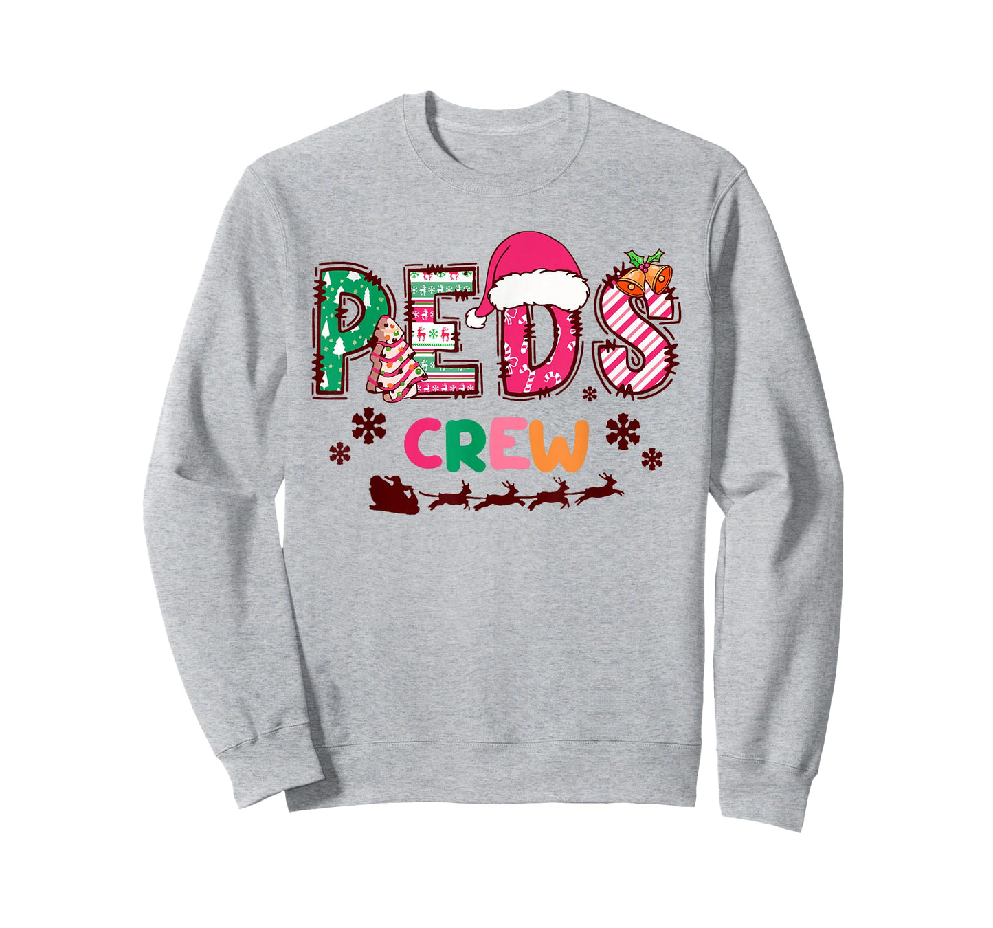 Peds Crew Christmas Pediatric Nurse Team T-Shirt