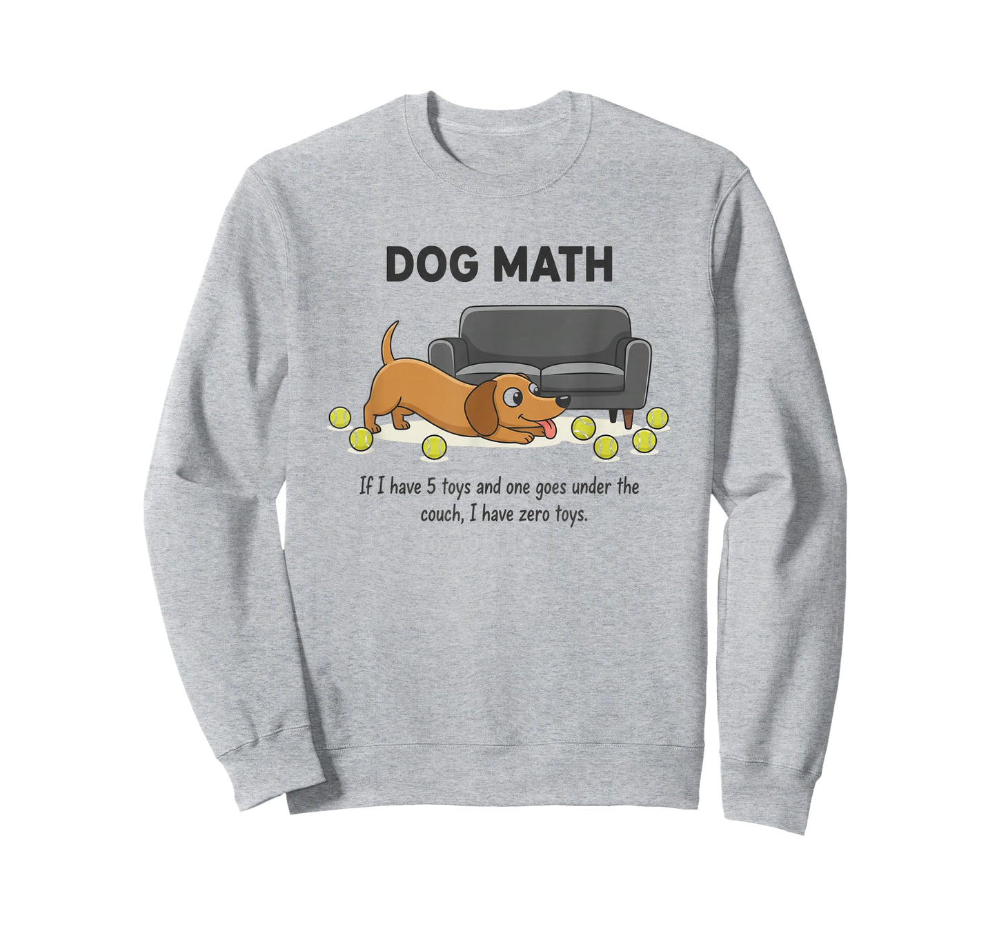 Funny Dog Design. Dog Math If I Have Five Toys Coworker T-Shirt