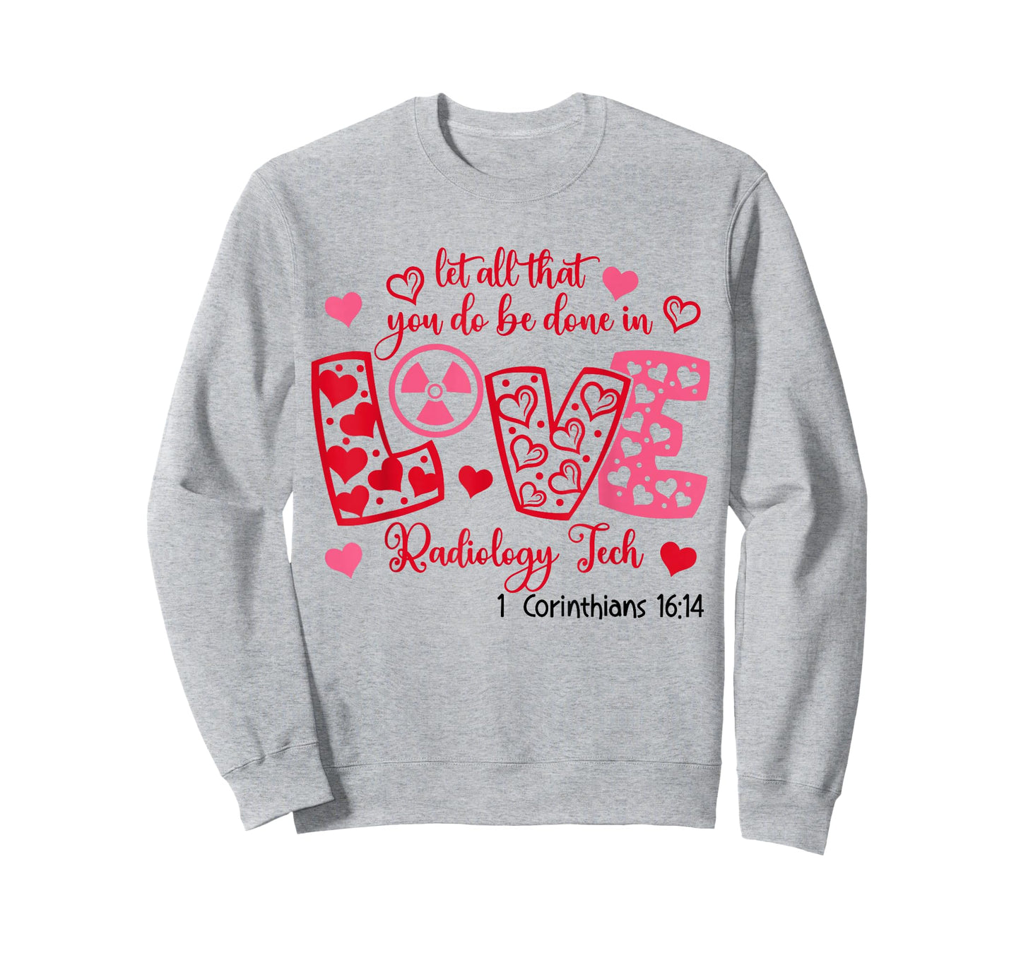 Retro Love Radiology Tech Xray Valentines Day Bible Verse T-Shirt