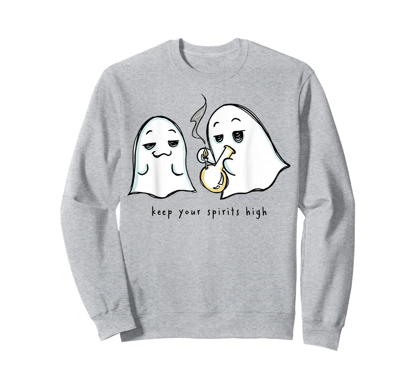 Keep Your Spirits High Funny Ghost Weed T-Shirt