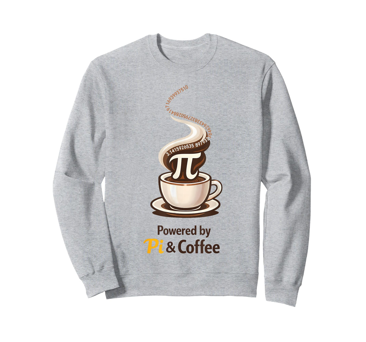 Powered by Pi and Coffee Funny 3.14 Pi Day Teacher Fuel T-Shirt