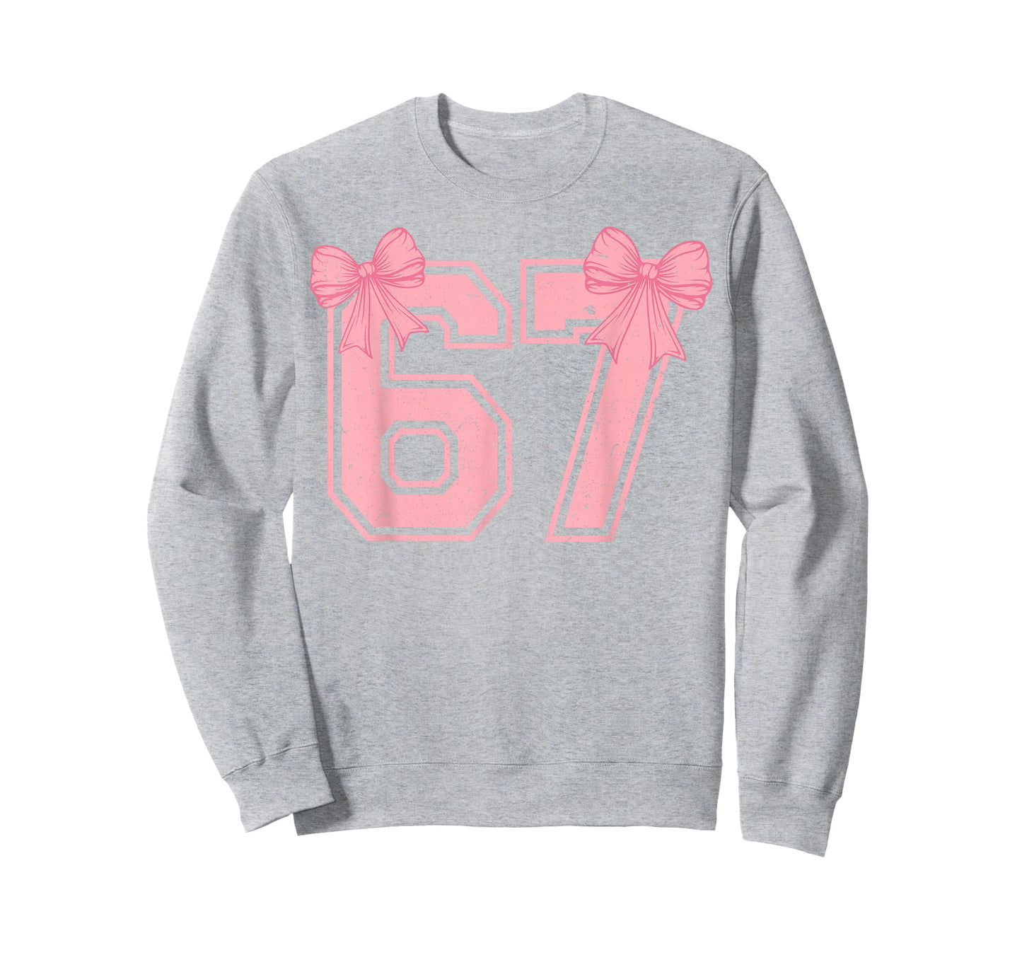 67 Six Seven Meme Coquette Pink Bow 6 7 Gen Alpha Slang Girl T-Shirt