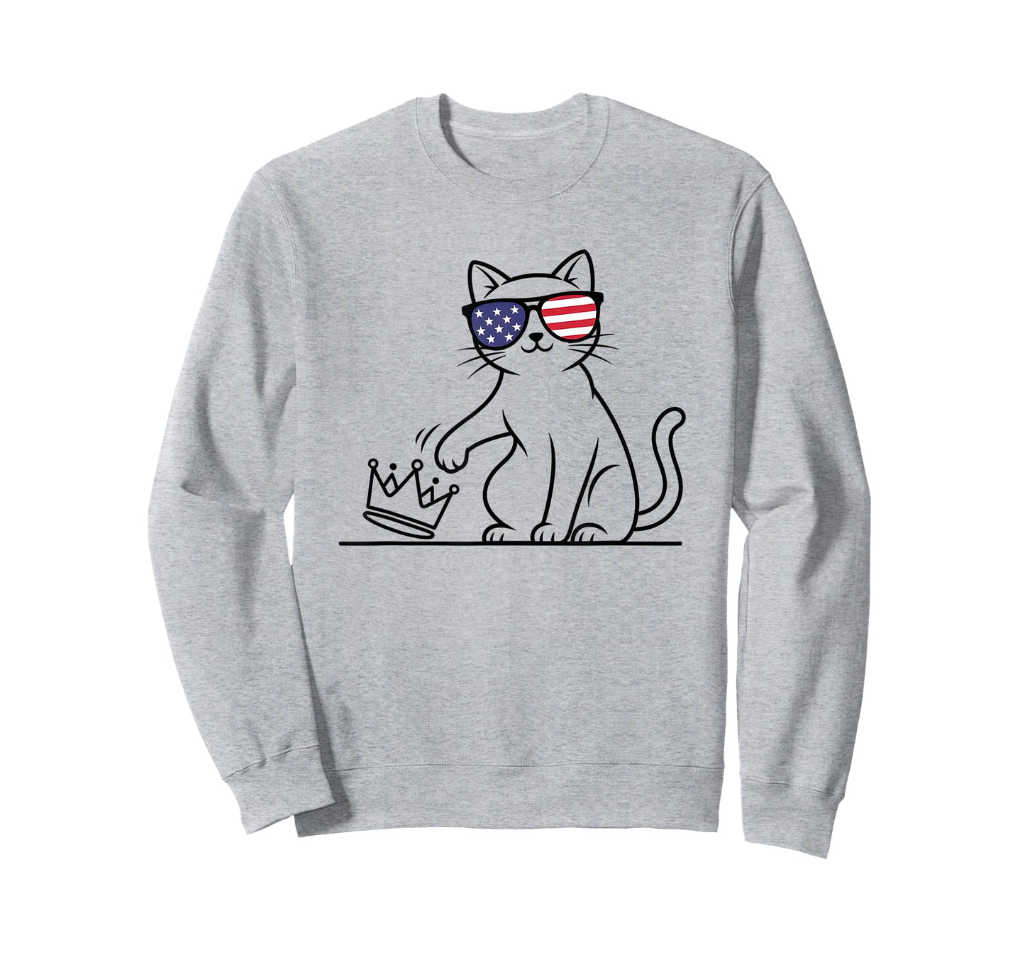 Cat No Kings in America Patriotic Funny Cat Lady Democracy T-Shirt