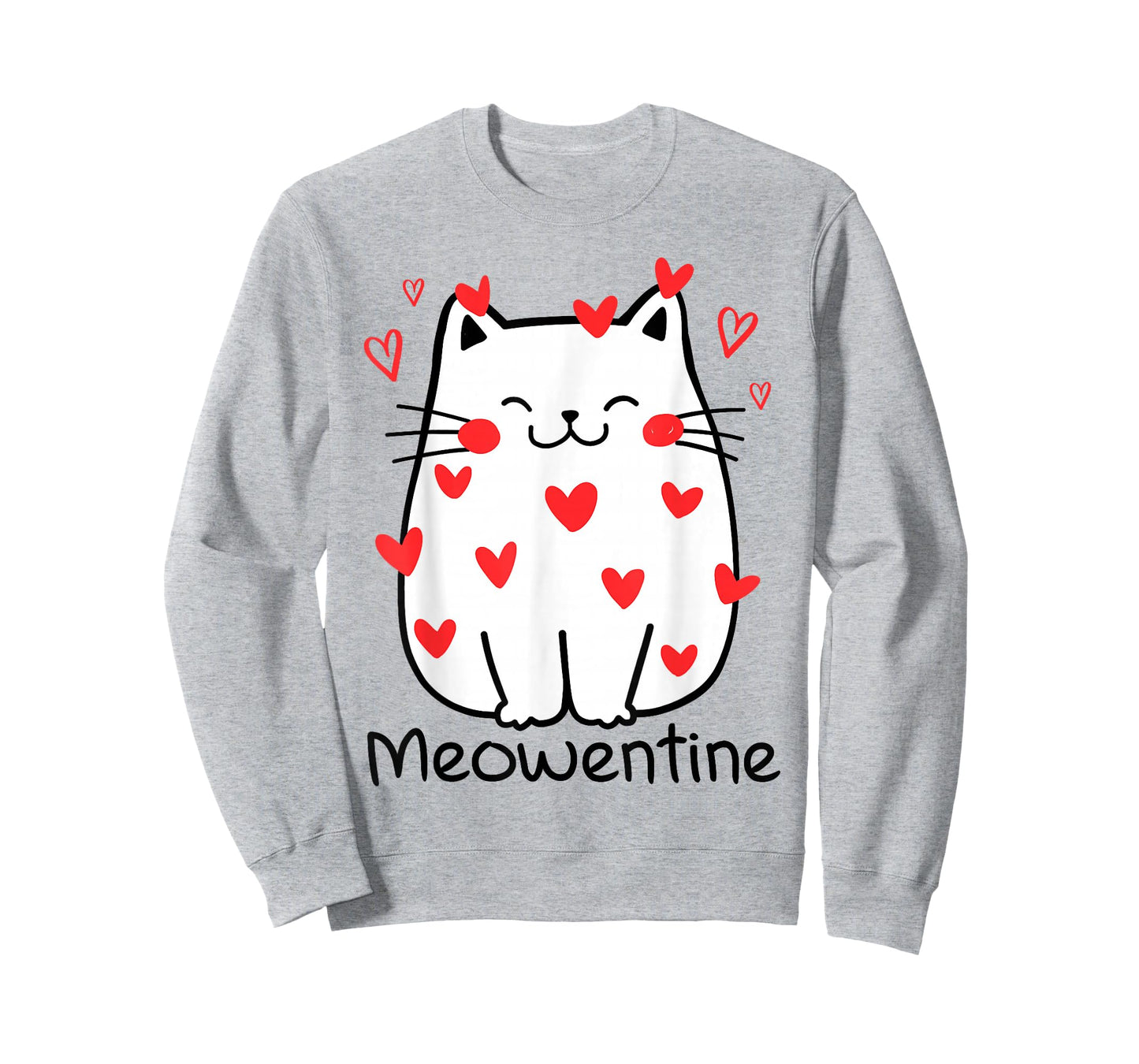 Meowentine Cute Cat Valentines Day Heart Meow Kitty Kitten T-Shirt