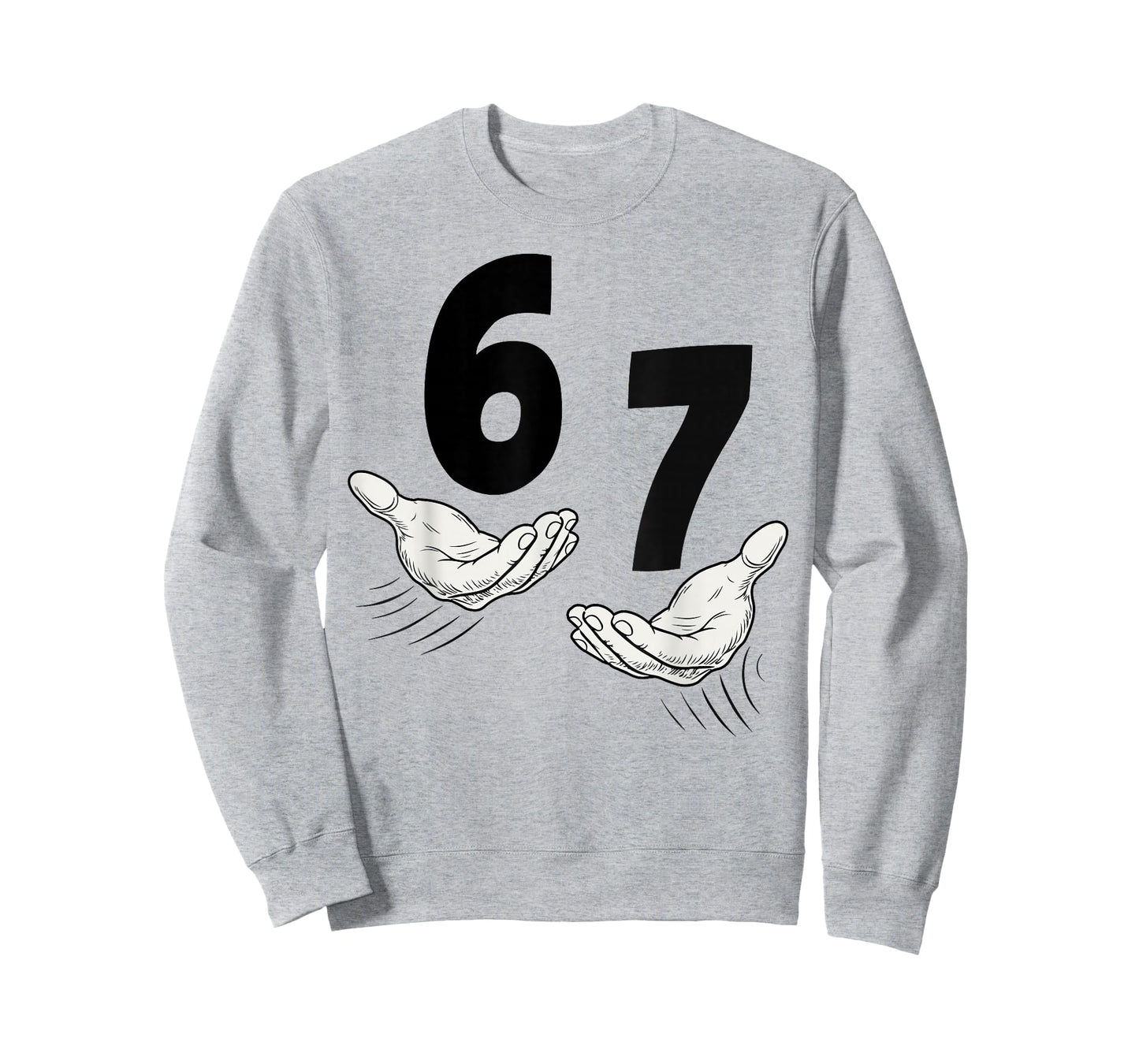 Six Seven 67 Hands 6 7 Kids 67 Teen Boys 6-7 Meme Funny T-Shirt