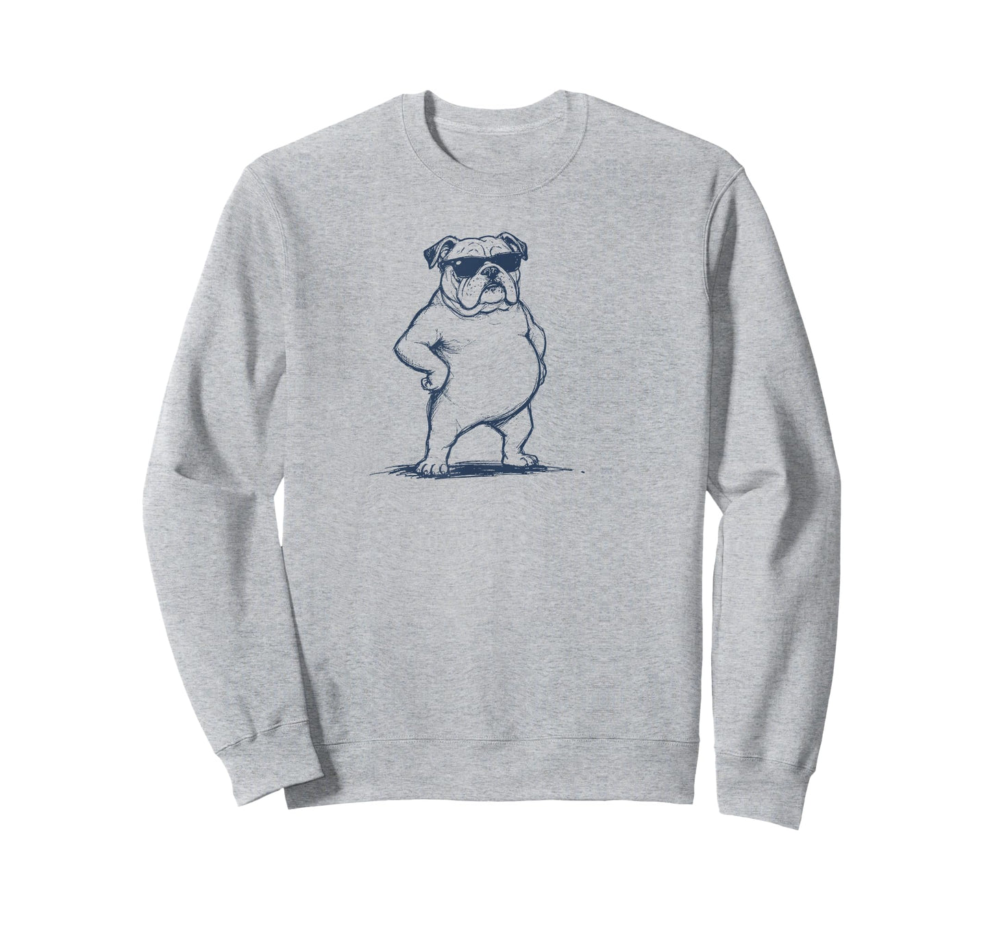 Funny English Bulldog Vintage Sunglasses Dog Dad Mon T-Shirt