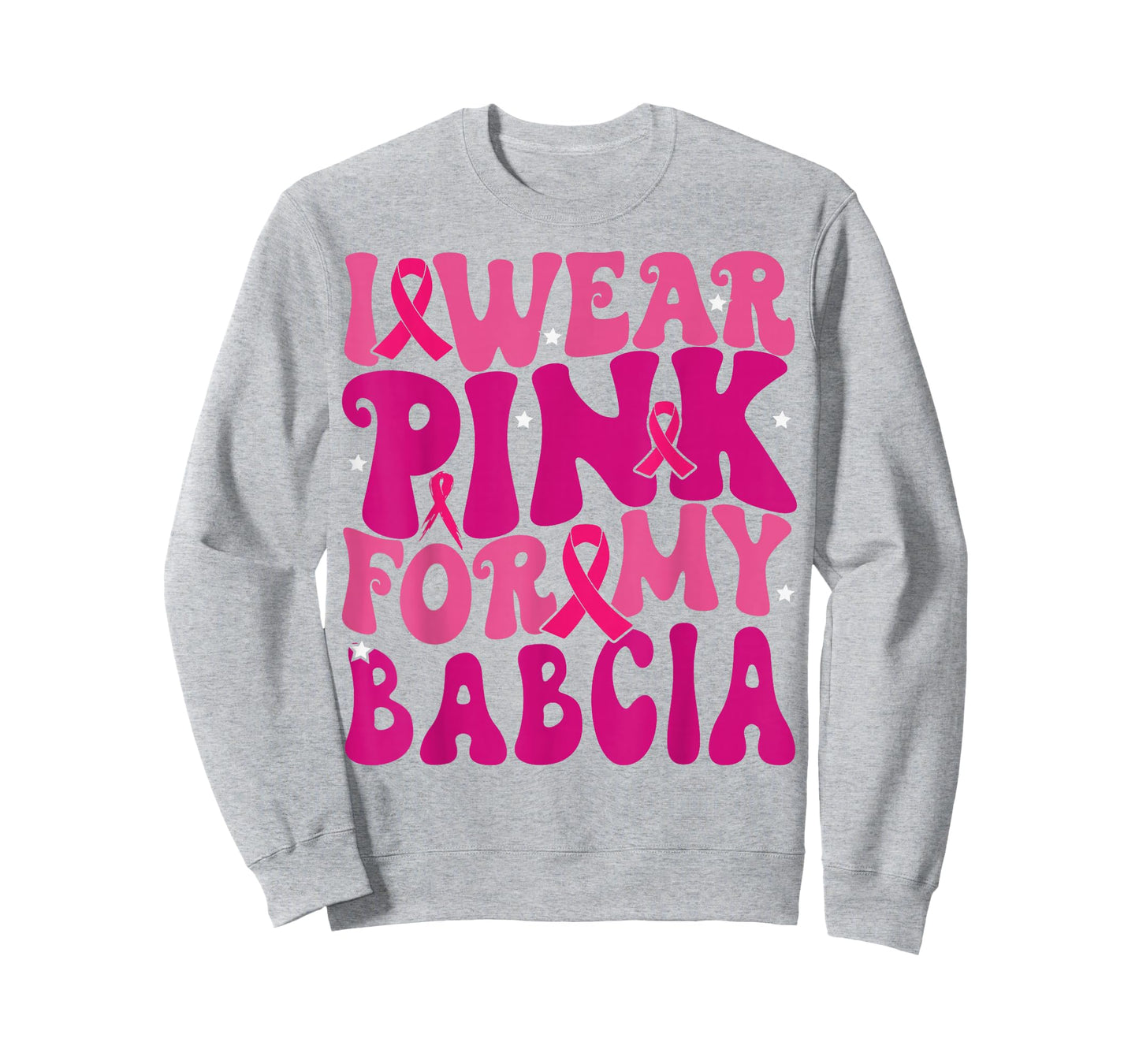 I Wear Pink for My Babcia Breast Cancer Awareness Kids T-Shirt