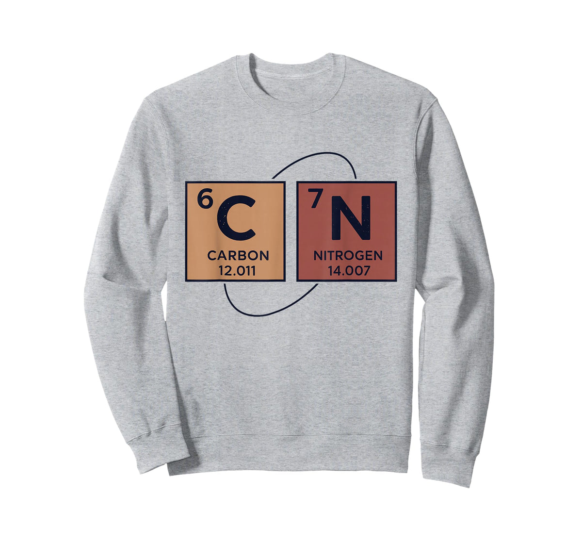 Retro Funny 6 7 Carbon Nitrogen Periodic Six Seven Physics T-Shirt