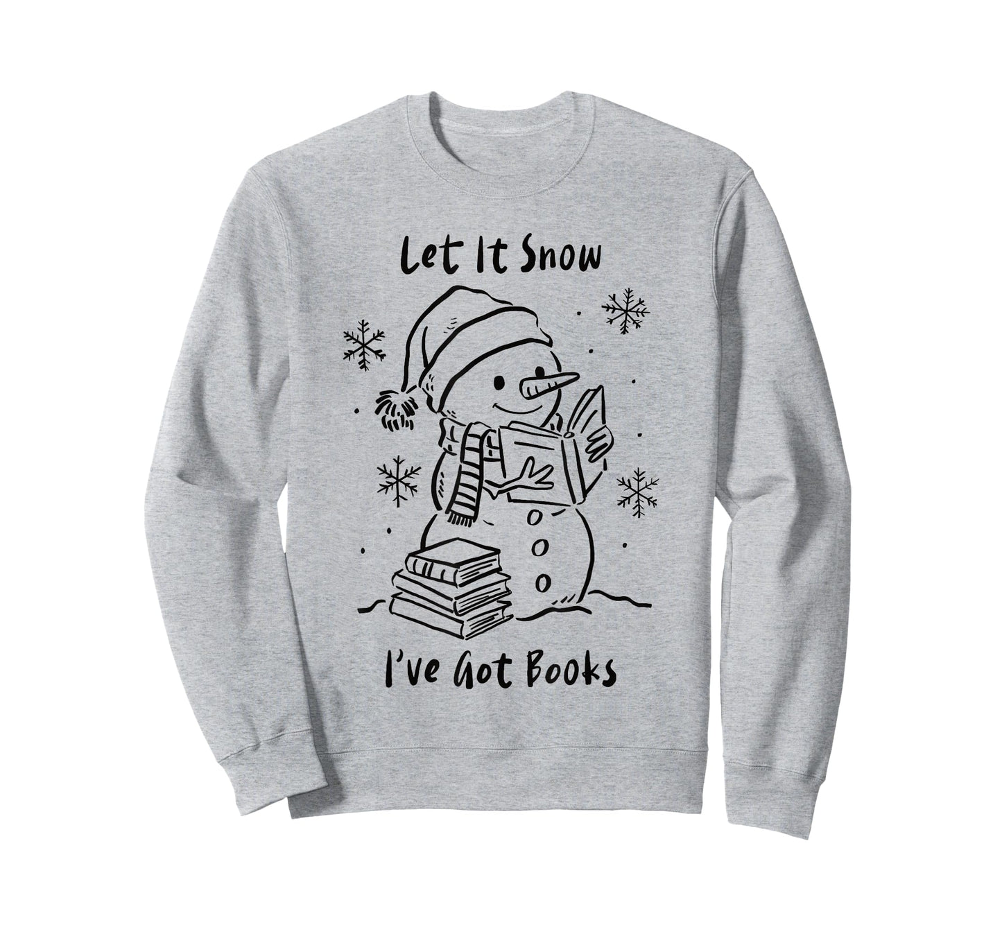 Let It Snow I’ve Got Books, Cozy Snowman Reading Winter Cute T-Shirt