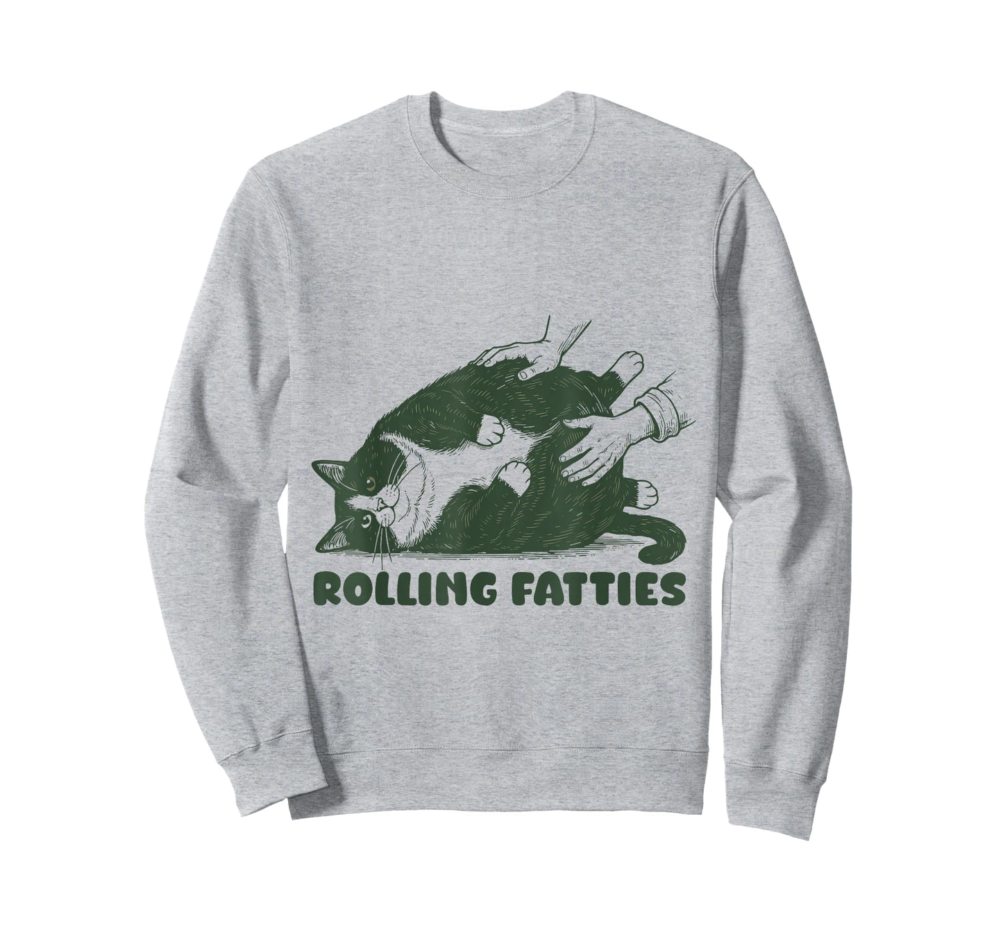 Rolling Fatties Tuxedo Cat Funny Cute Tuxedo Lover T-Shirt