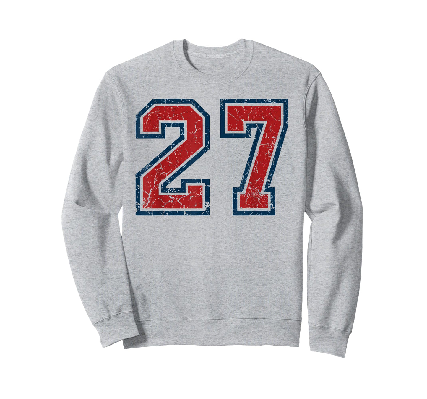 Red and Blue Sports Number 27 Jersey Uniform Player Fan T-Shirt