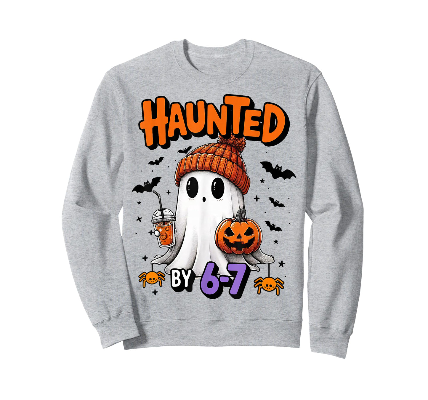 Haunted by 6 7 Funny Ghost 67 Meme Halloween Six Seven T-Shirt