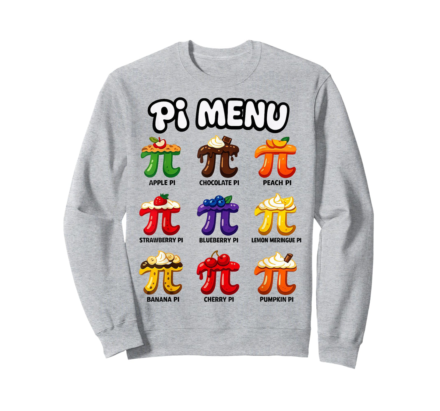 Pi Menu 3.14 Funny Fruit Pi Day Math Teacher & Pie Lover T-Shirt