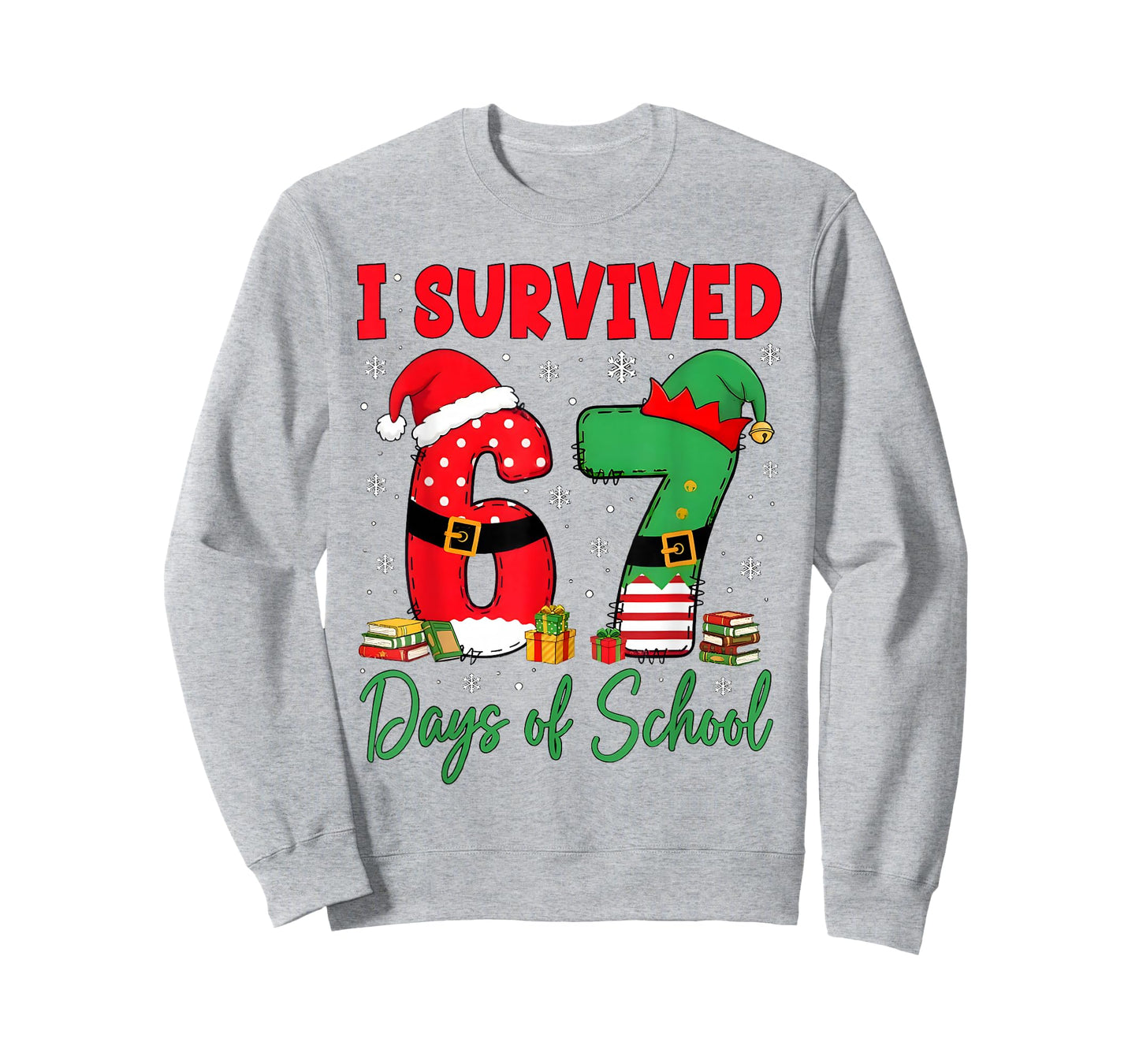 I Survived 67 Days of School Christmas Teachers Students T-Shirt