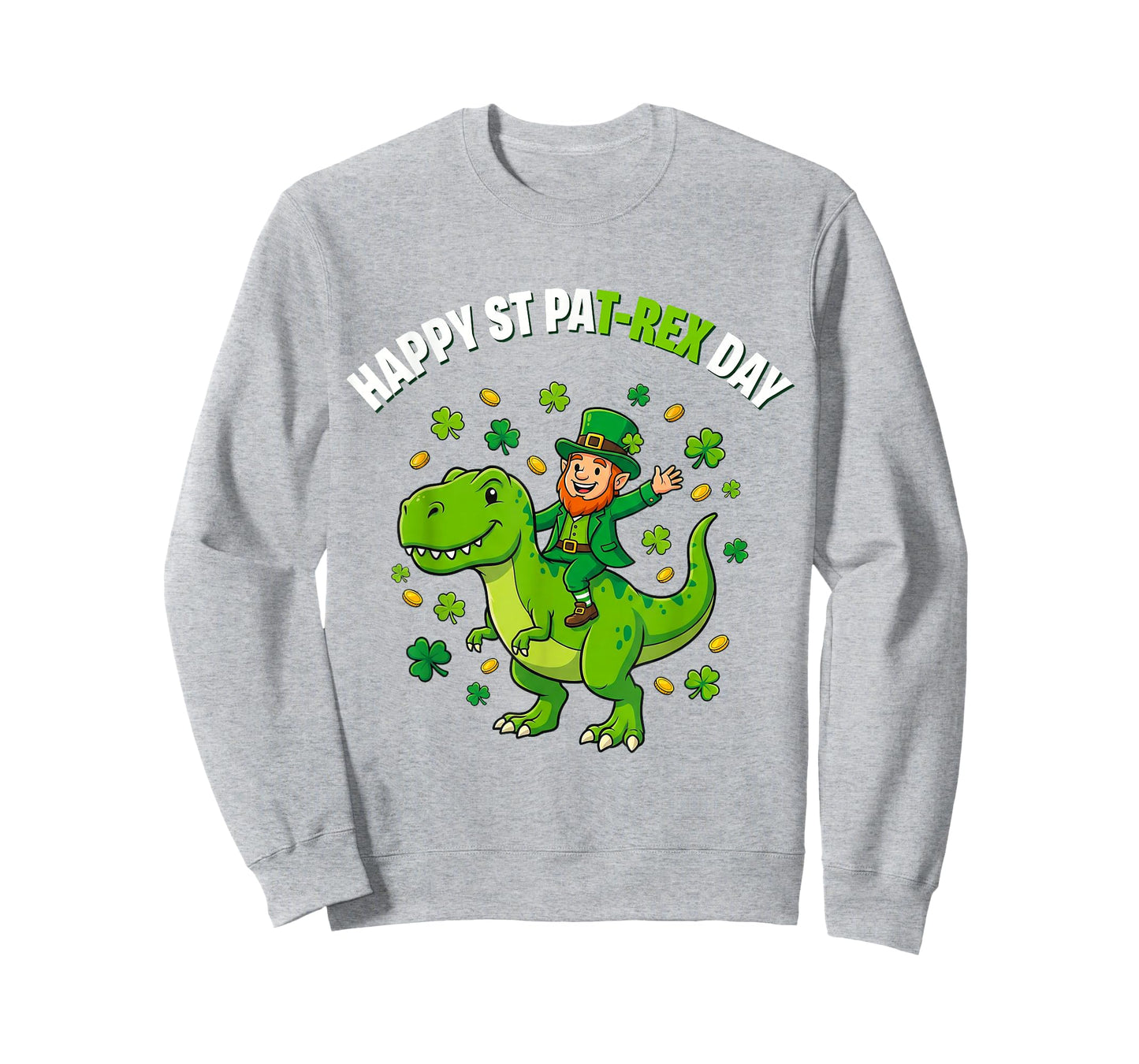 Dino St Patricks Day Kids Saint Patricks Boys Leprechaun T-Shirt