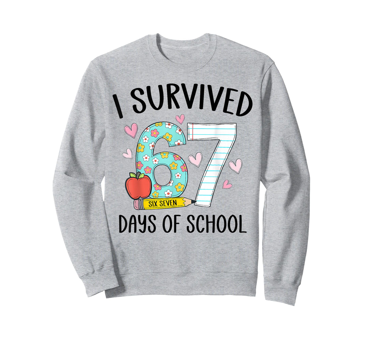 I Survived 67 Days of School Teacher Kids 67th Day of School T-Shirt