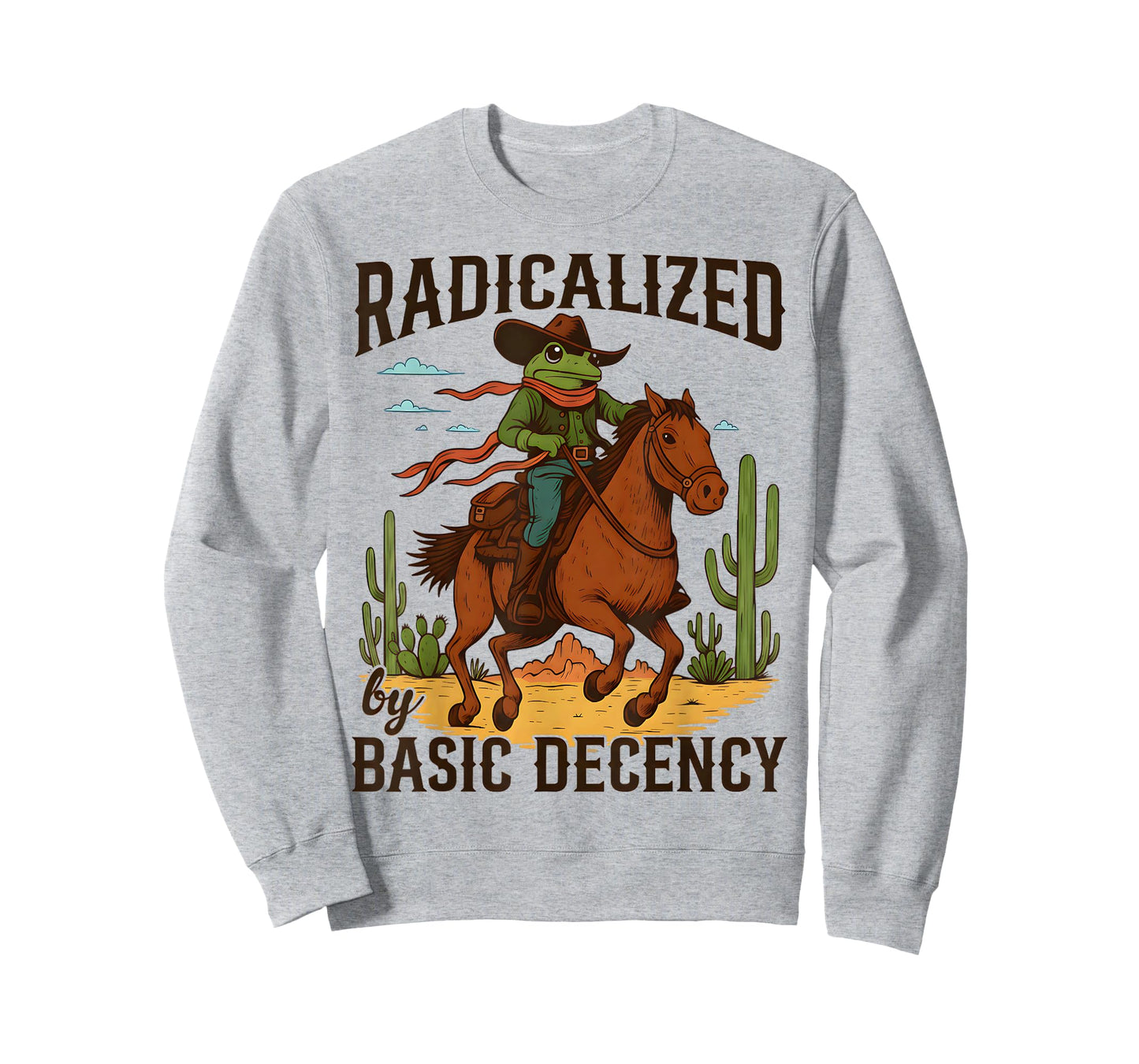 Retro Radicalized by Basic Decency Cowboy Frog T-Shirt