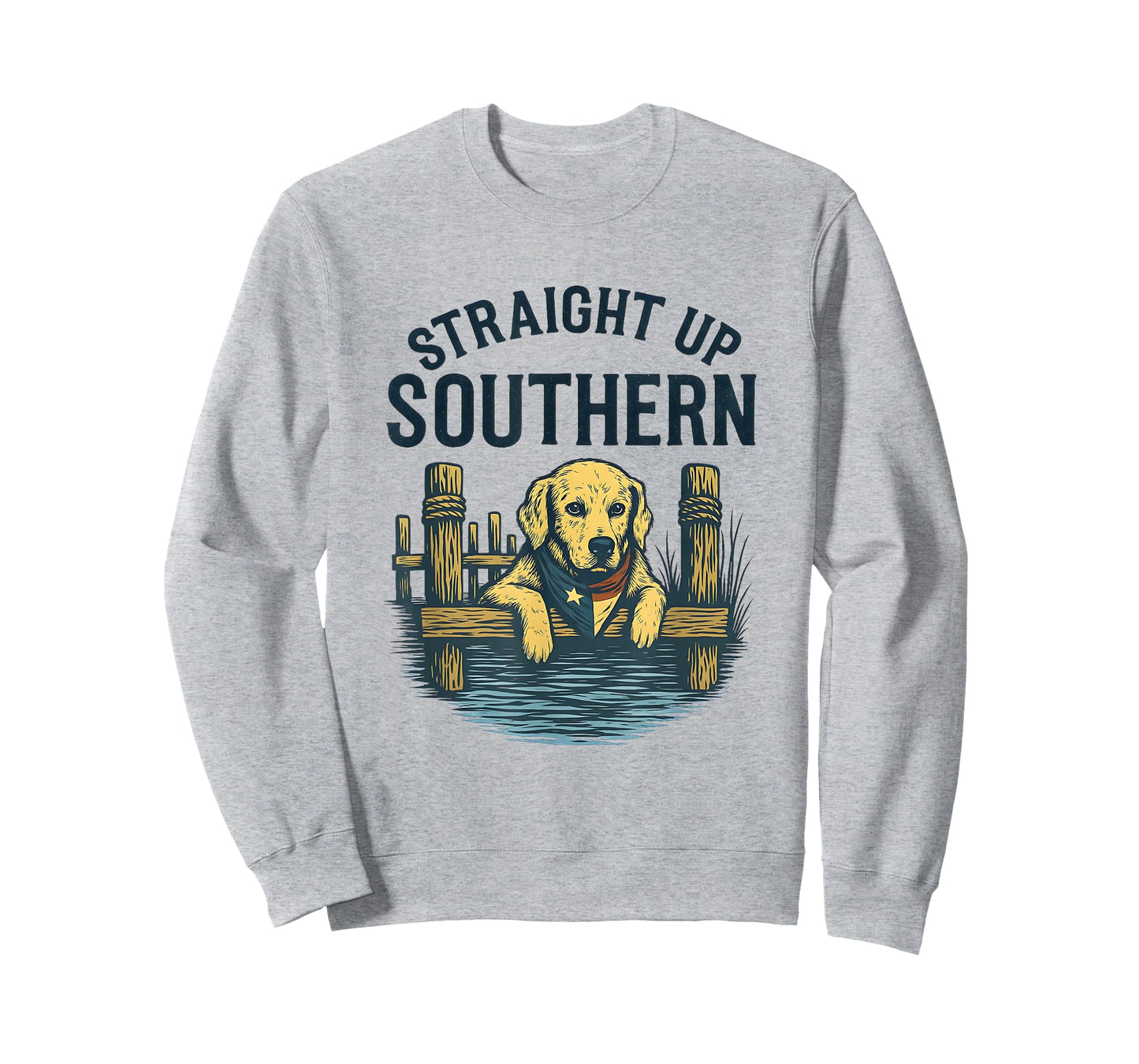 Straight Up Southern Dog Lover Rustic Country Lake Life T-Shirt