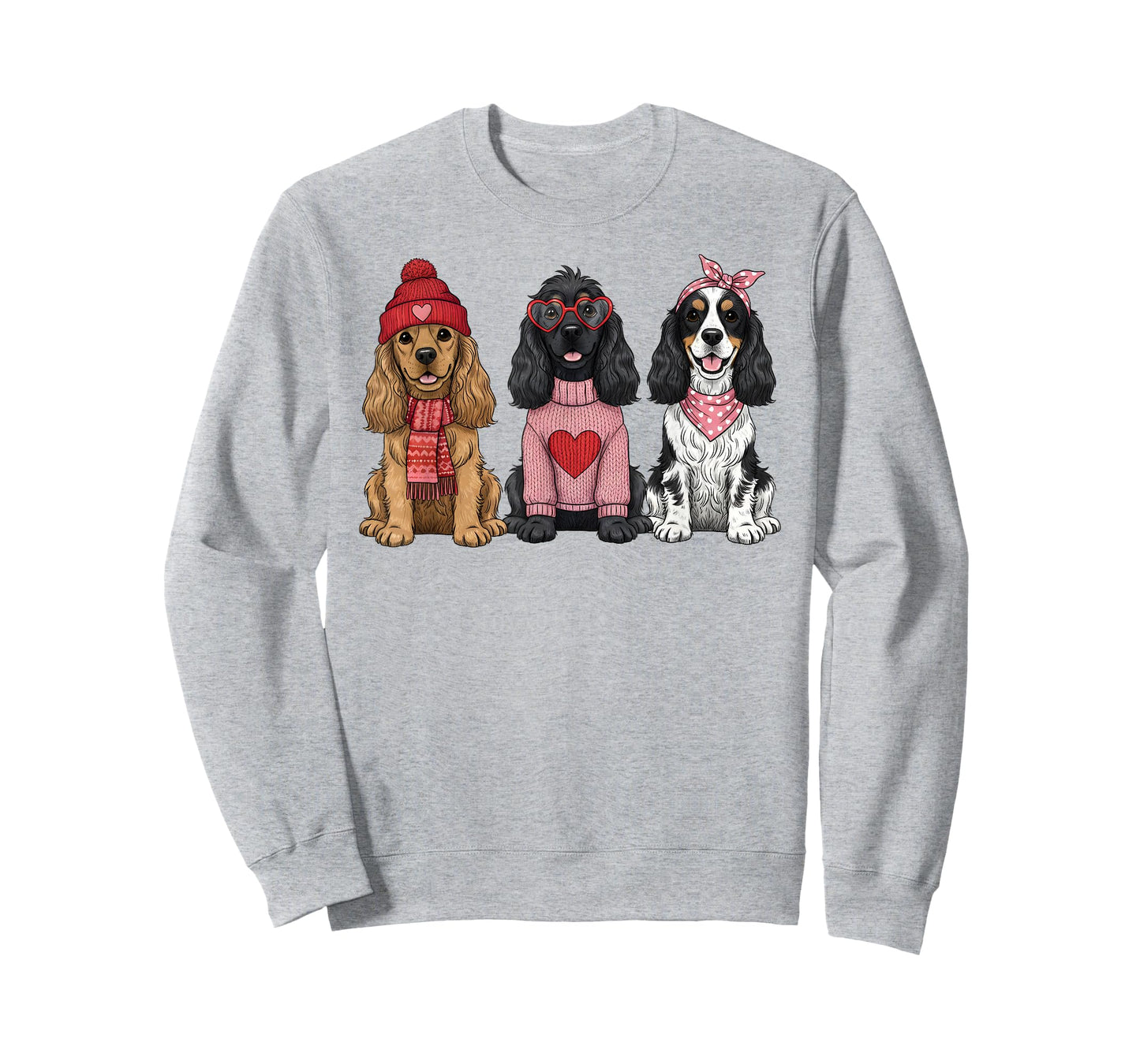 Cute American Cocker Spaniel Valentine Dog T-Shirt