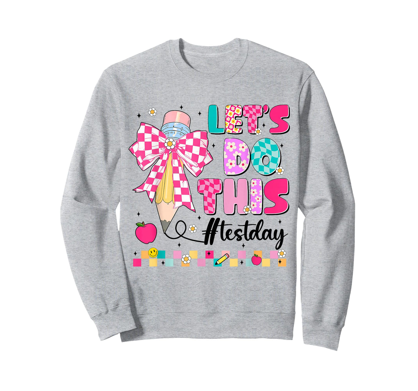Let Do This Coquette Pencil Testing Day Women Girl Teacher T-Shirt