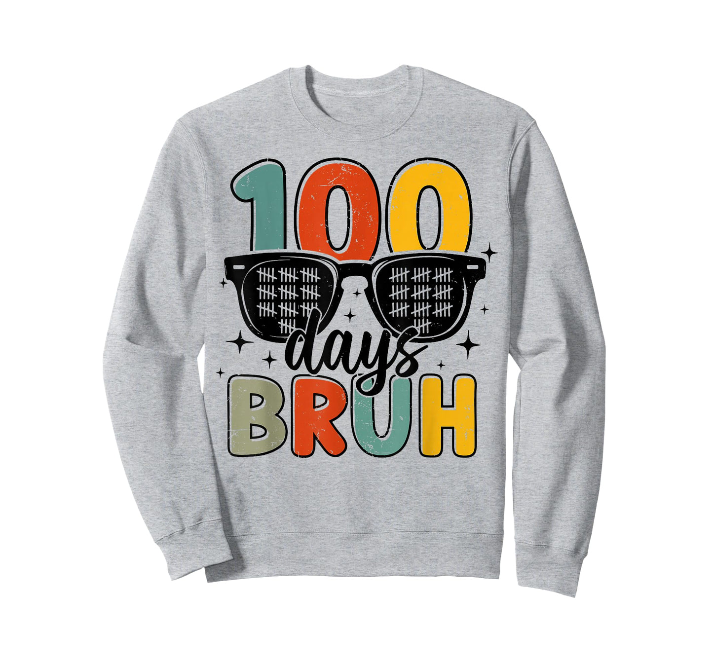 Bruh 100 Days of School 100th Day of School Sunglasses Boys T-Shirt