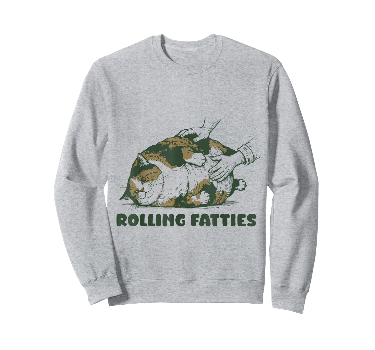Rolling Fatties Calico Funny Cute Cat Lover T-Shirt