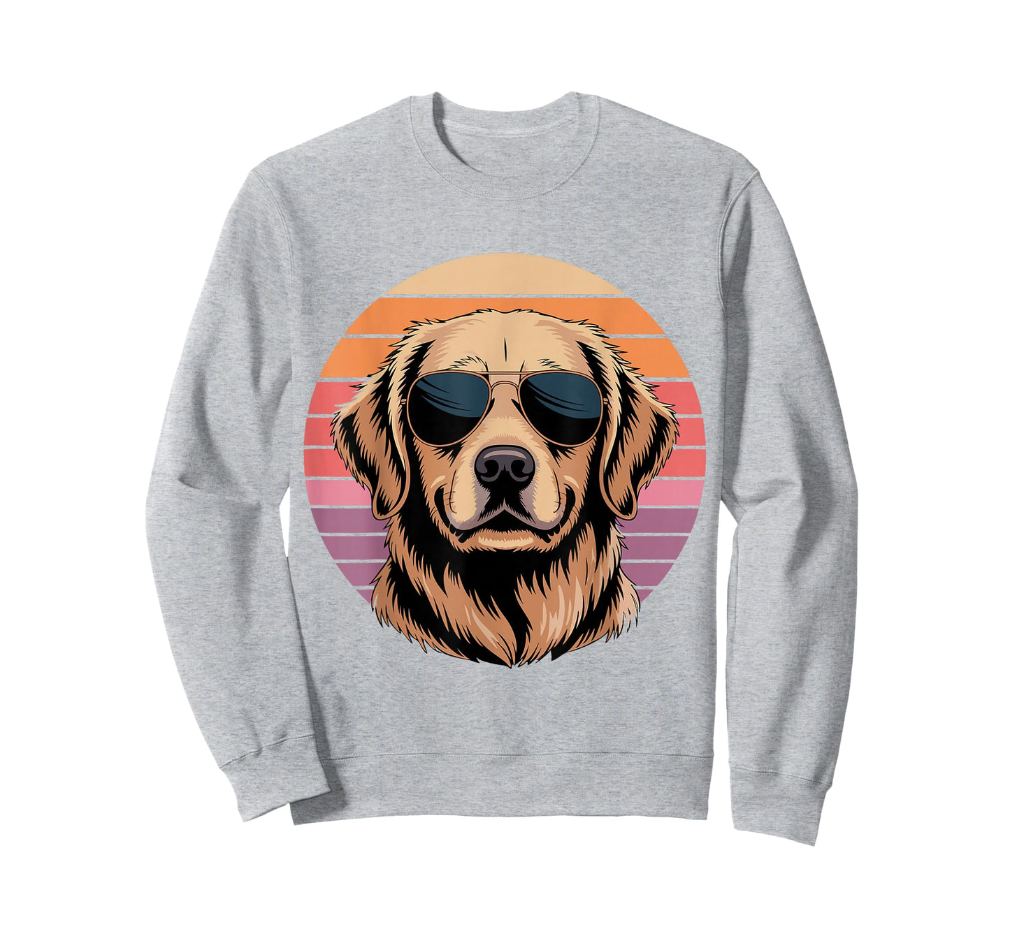 Vintage Golden Retriever Wearing Sunglasses T-Shirt
