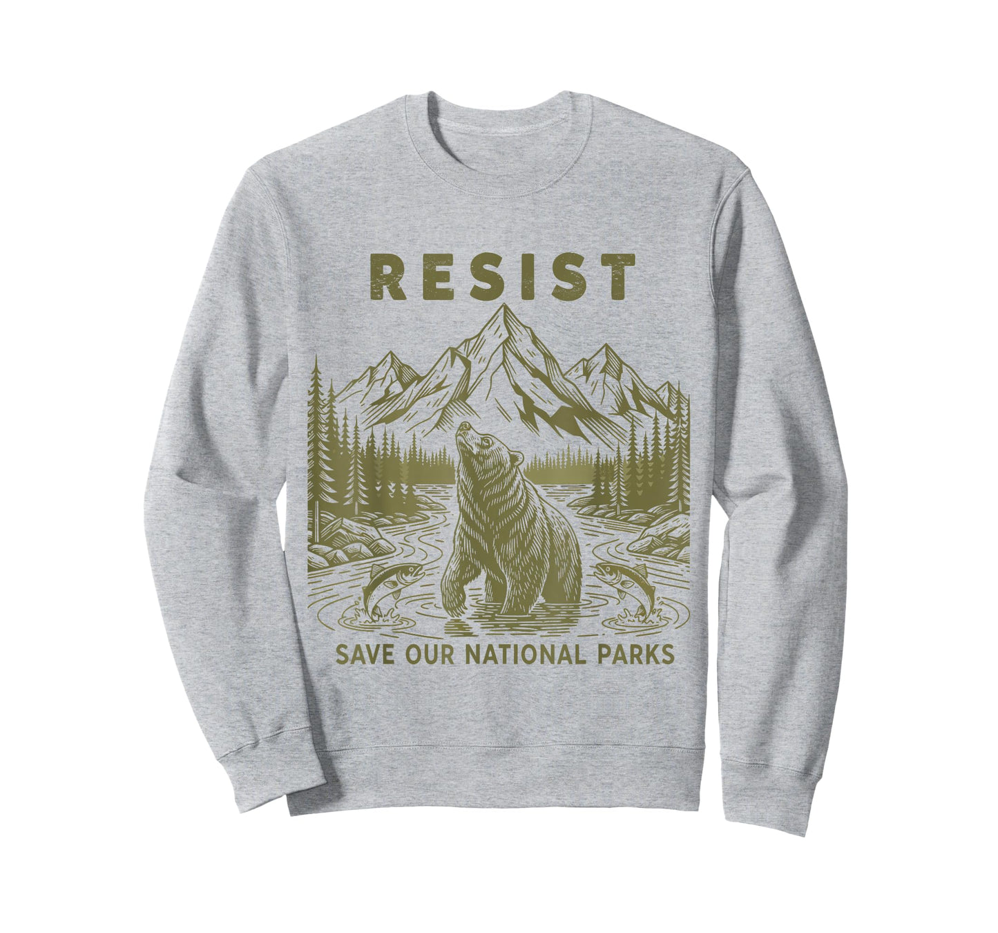 Resist Save Our Parks Alt Us National Parks Bear Nature T-Shirt