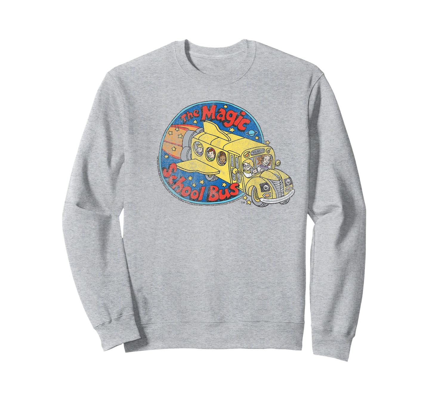 The Magic School Bus Vintage Distressed Bus Logo Cartoon T-Shirt