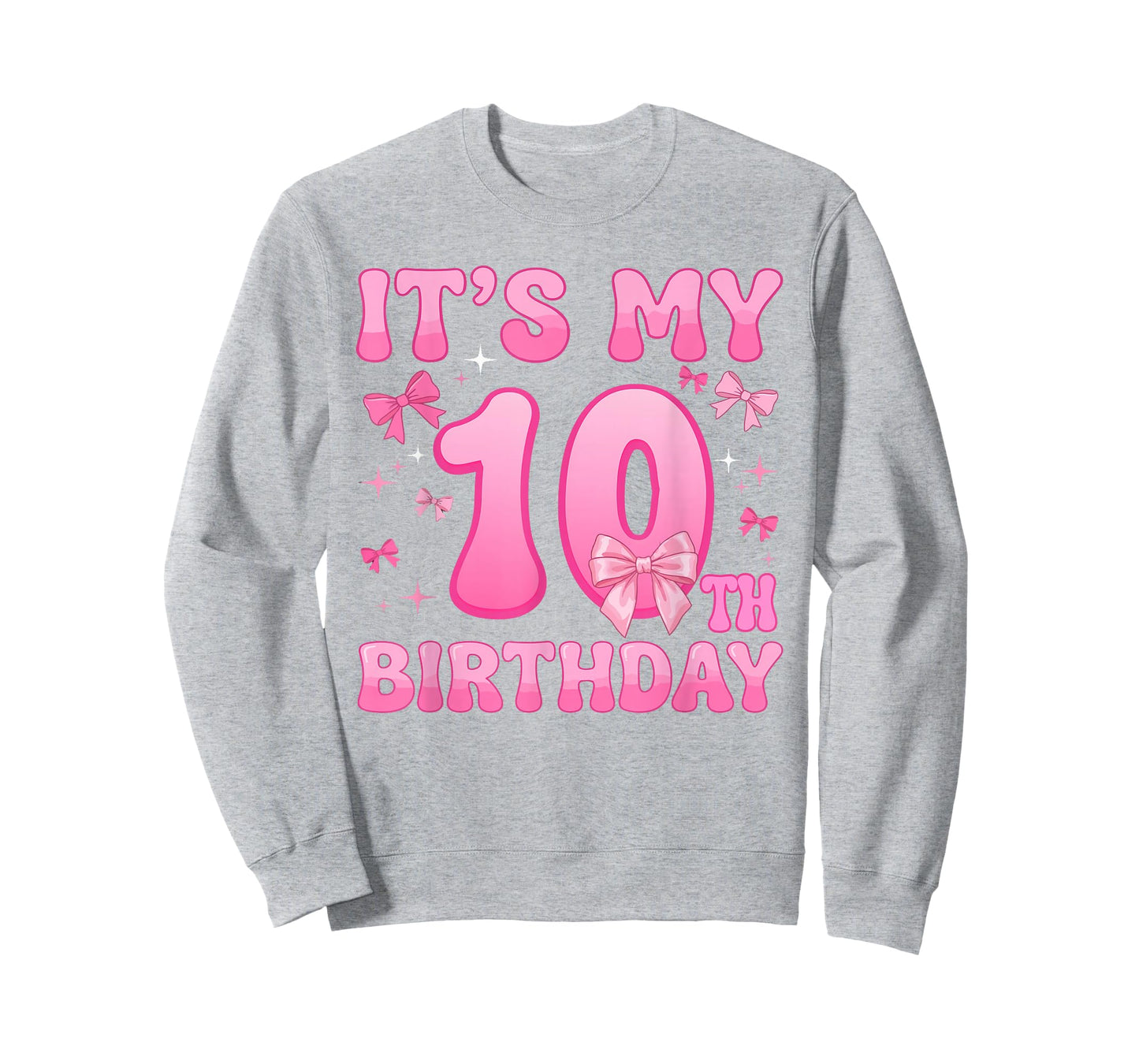 10th Birthday Shirt Girls Coquette Bow Ten 10 Year Old T-Shirt